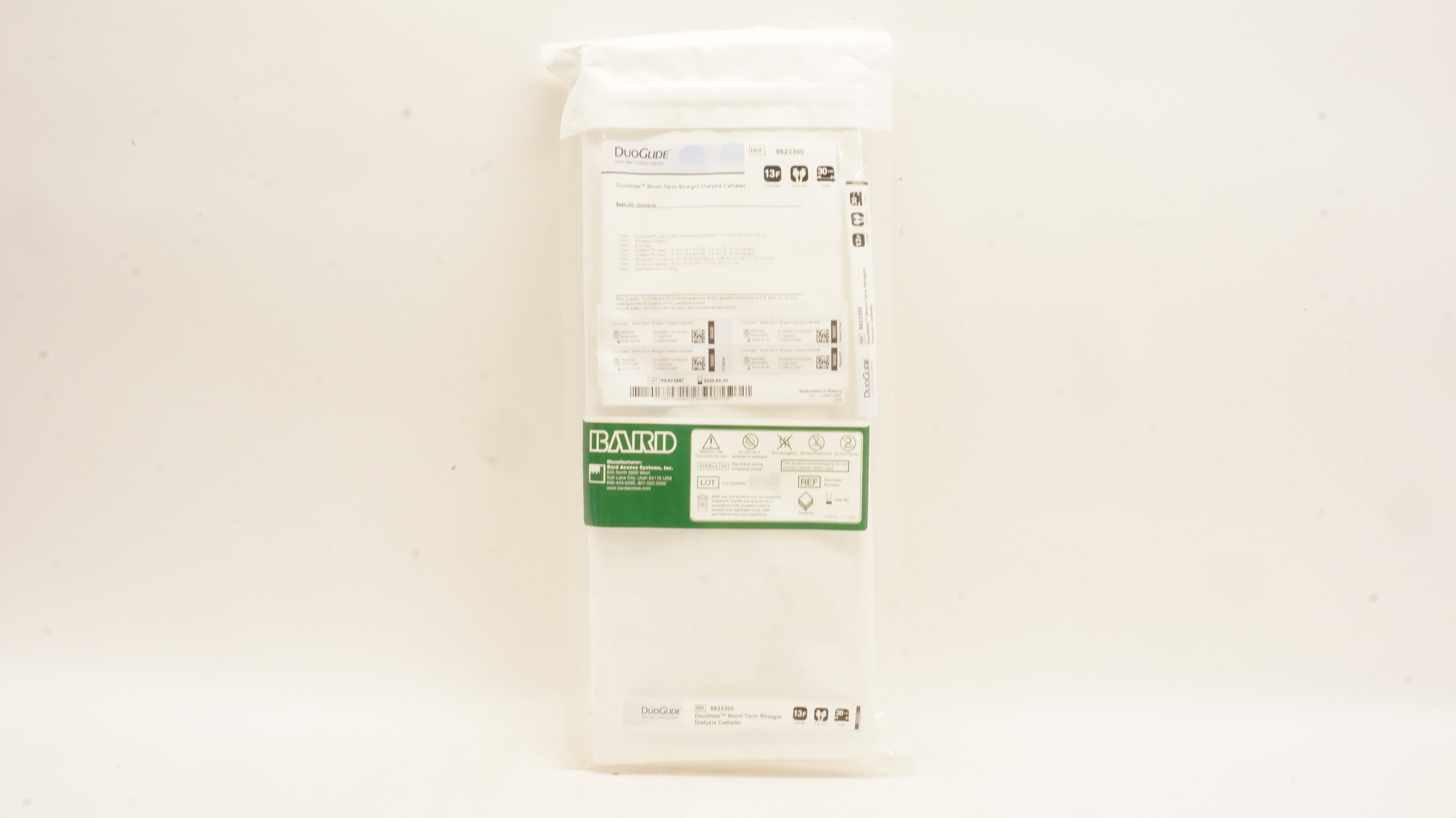 Bard 5623300 DuoGlide Short-Term Dialysis Catheter 13F (x)