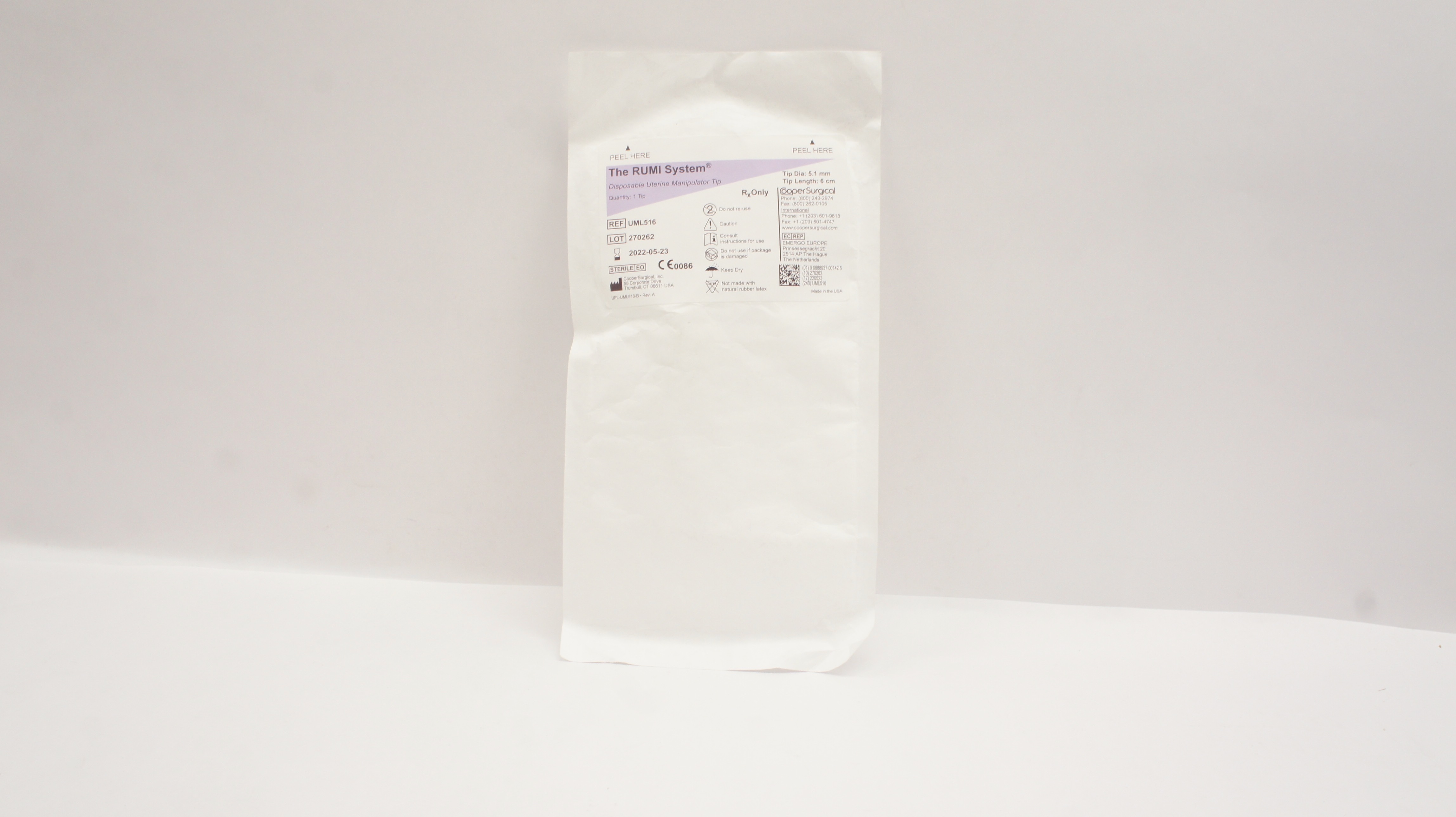 Cooper Surgical UML516 RUMI Disposable Uterine Manipulator Tip 5.1mm x ...