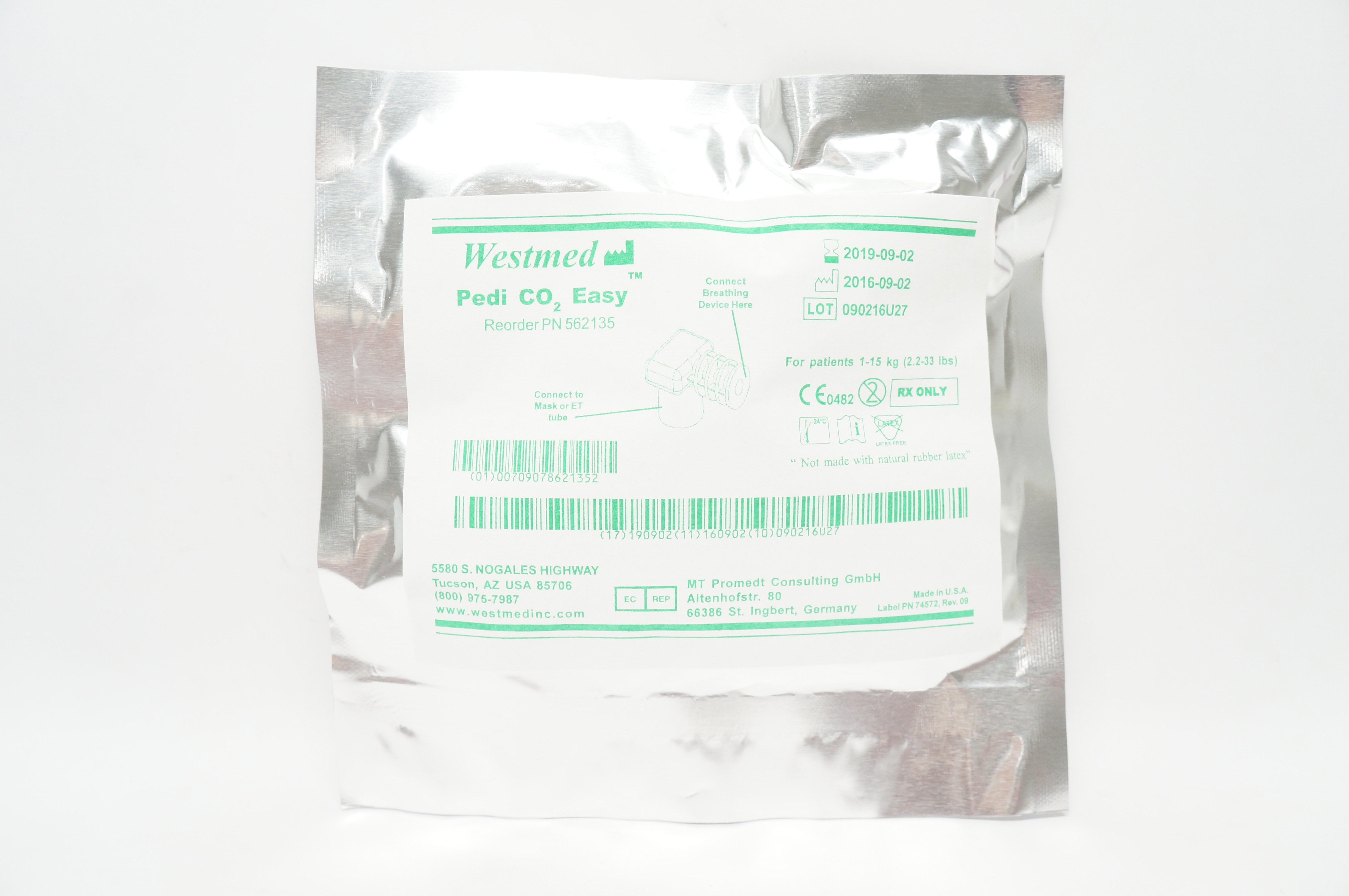 Westmed PN562135 Pedi C02 Easy for Patients 2.2-33 lbs (x)