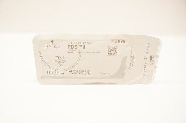 Ethicon Z879 1 PDS II Polydioxanone Stre TP-1 65mm 1/2c Taperpoint, 54inch