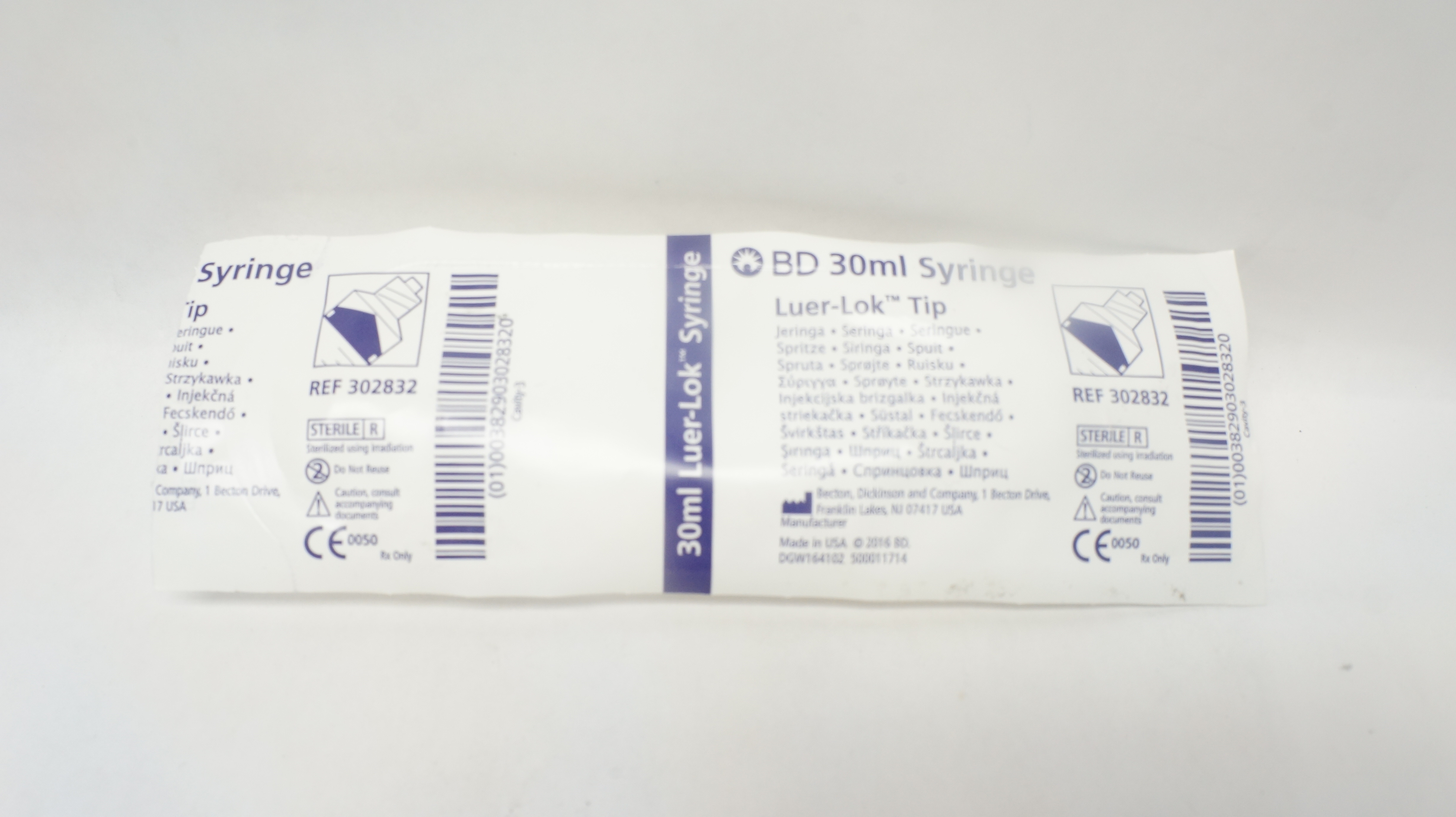 BD 302832 Luer-Lok Tip 30ml Syringe