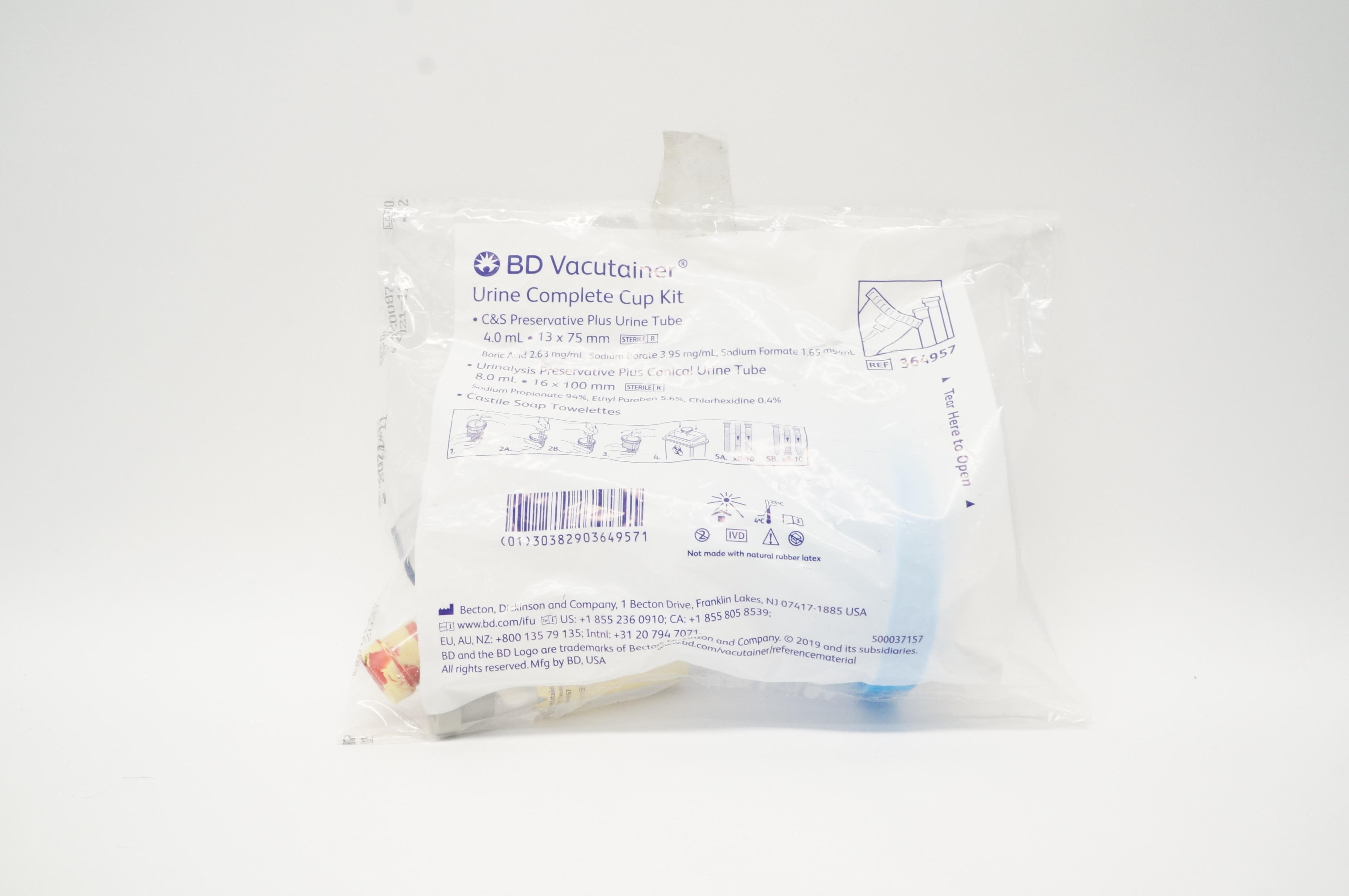 BD 364957 Vacutainer Urine Complete Cup Kit