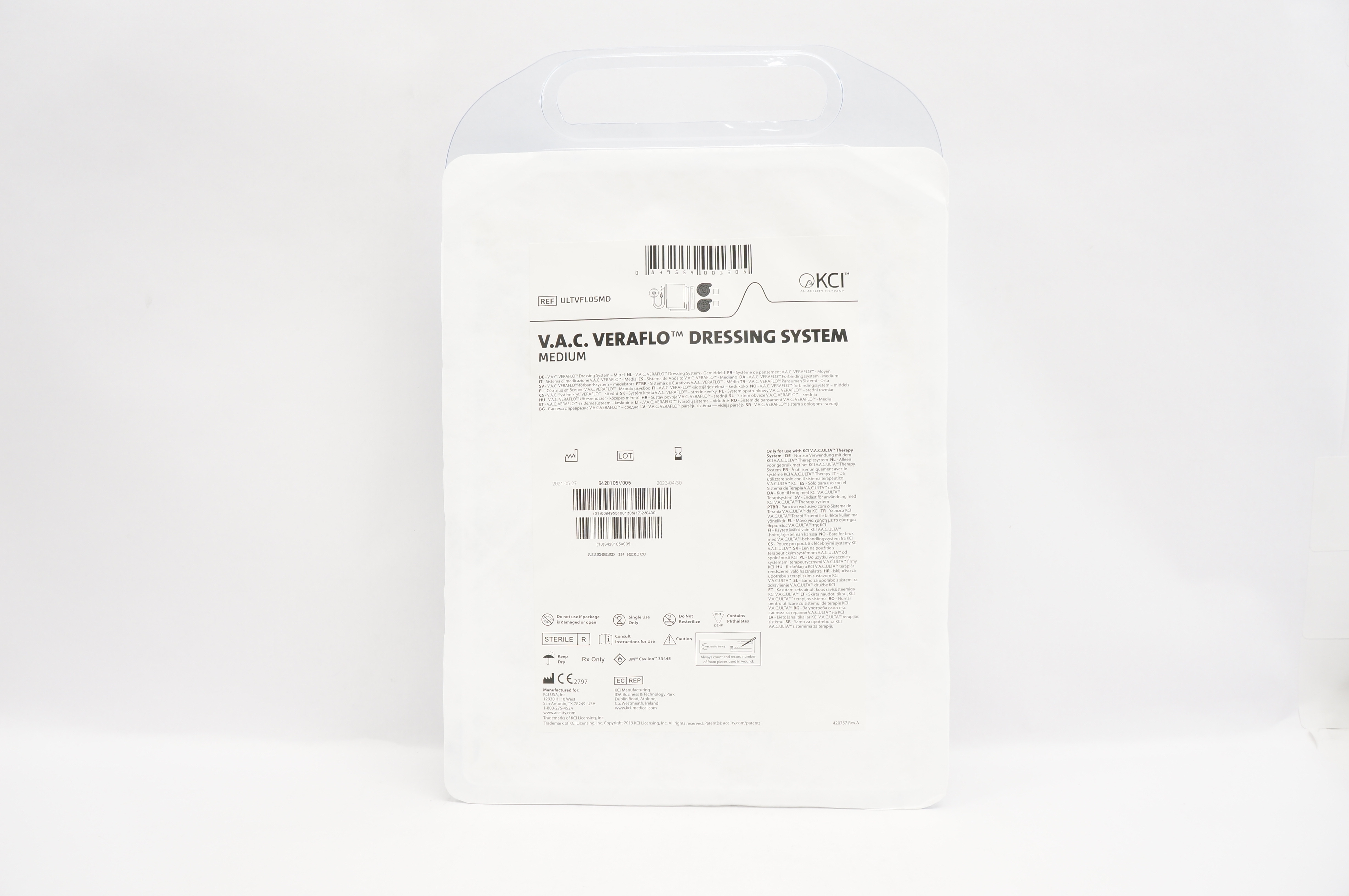 KCI ULTVFL05MD Acelity V.A.C. Veraflo Dressing System Medium