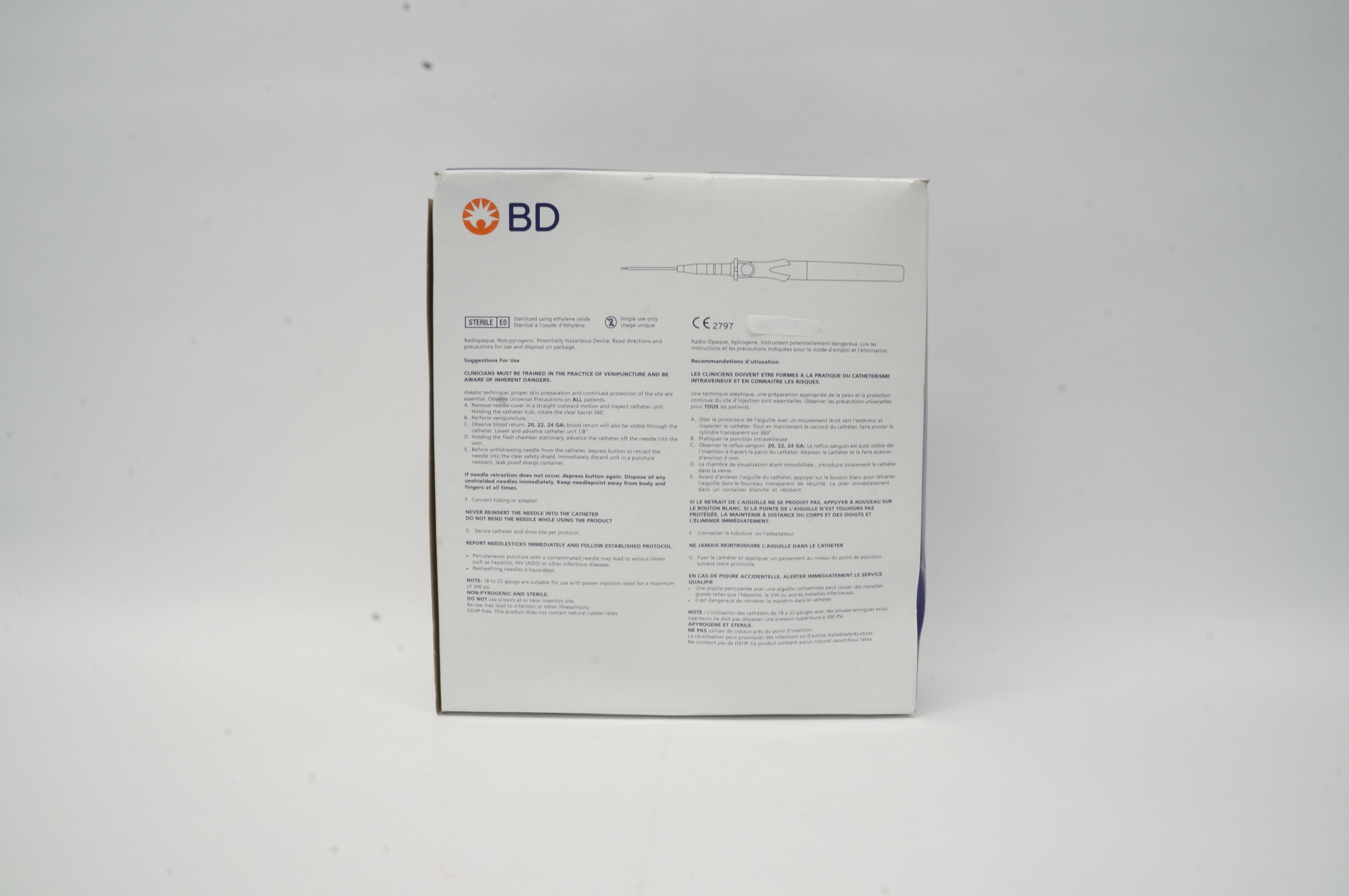 BD 381412 BD Insyte Autoguard Shielded IV Cath. 24Ga x 0.75inch - Box of 50