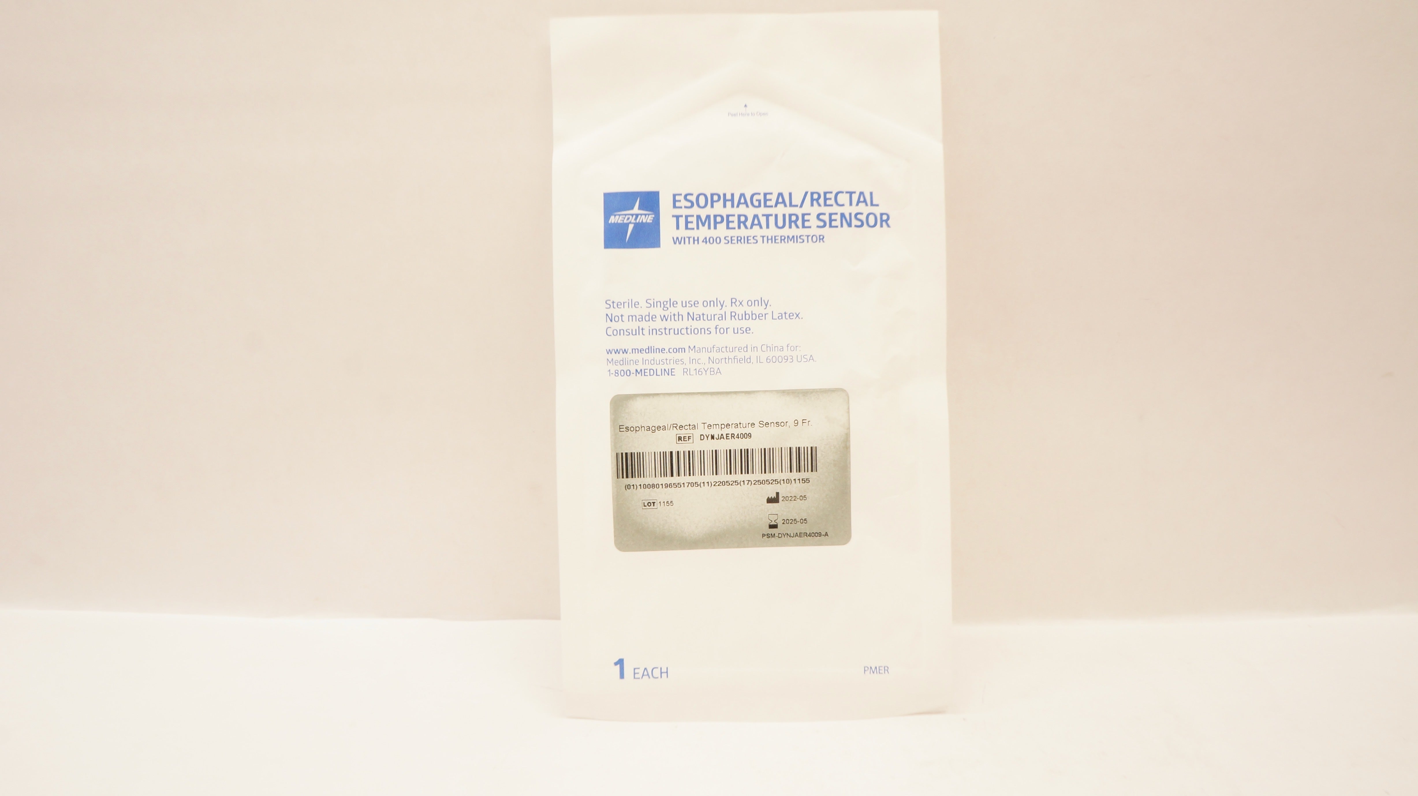 Medline DYNJAER4009 Esophageal/Rectal Temperature Sensor 9Fr