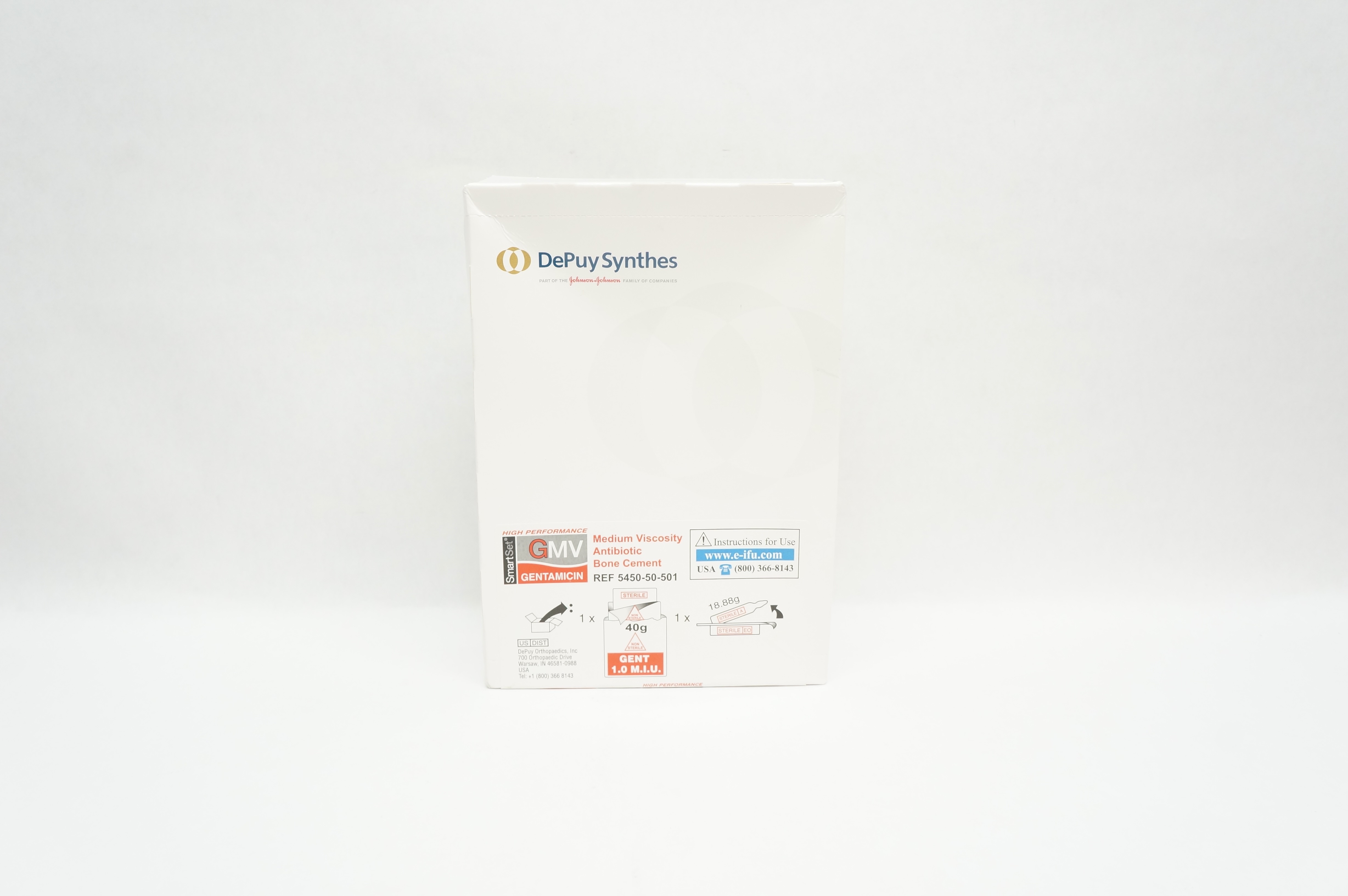 DePuy 5450-50-501 Smartset GMV Gentamicin Bone Cement 40g (x)