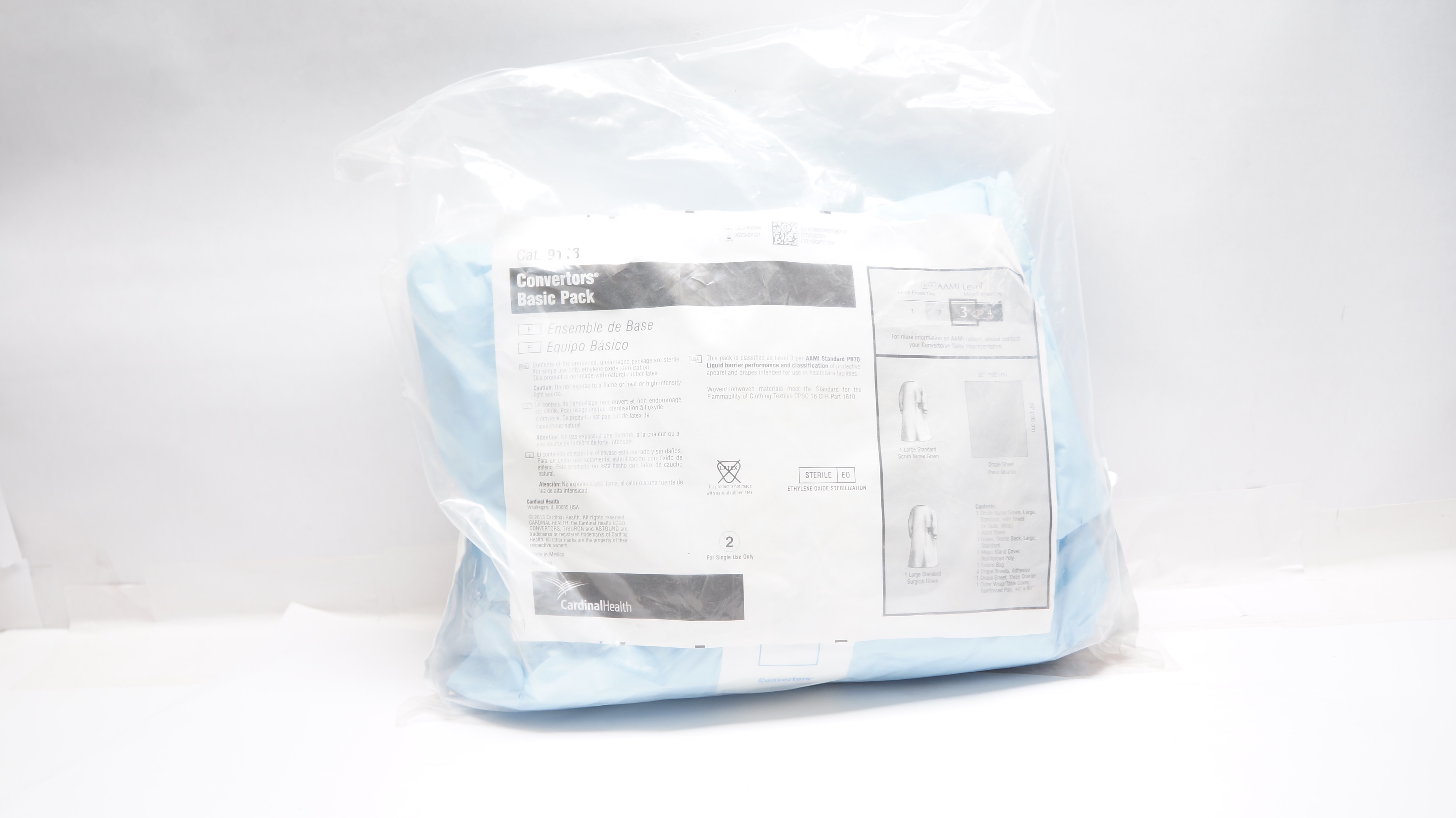 Cardinal Health 9113 Convertors Basic Pack AAMI Level 3 (x)