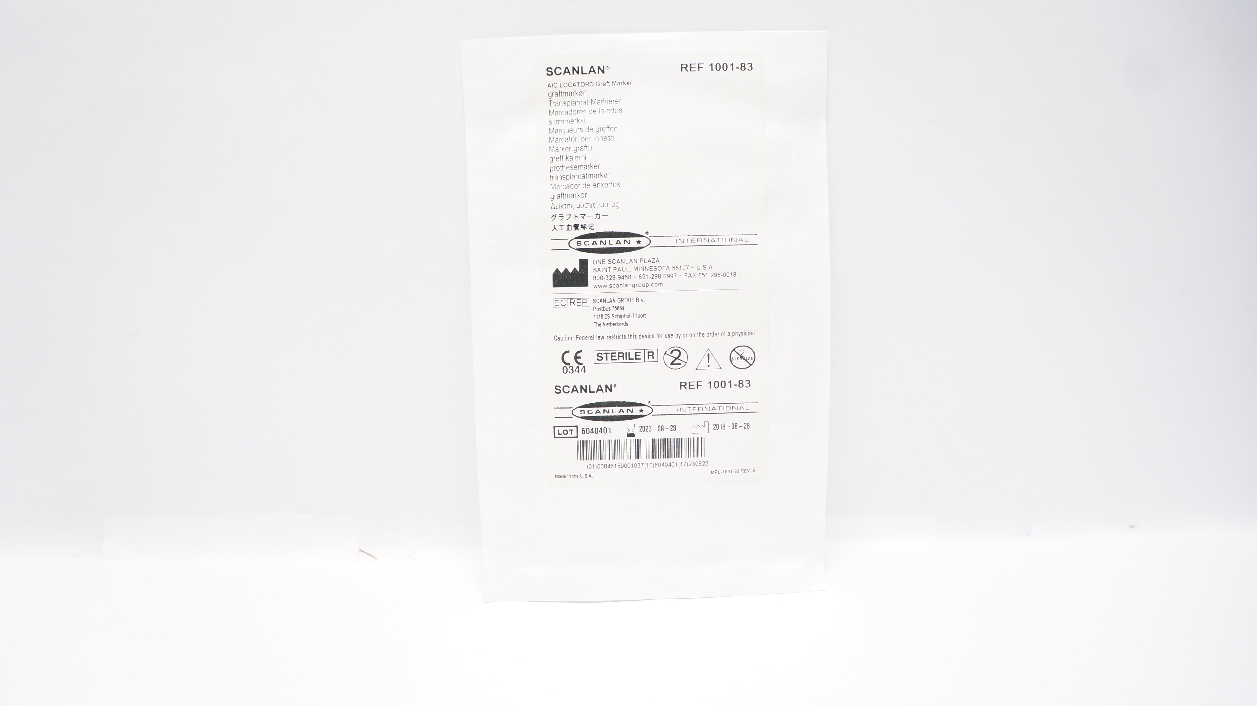 Scanlan 1001-831 A/C Locator Graft Radiopaque Marker (x)