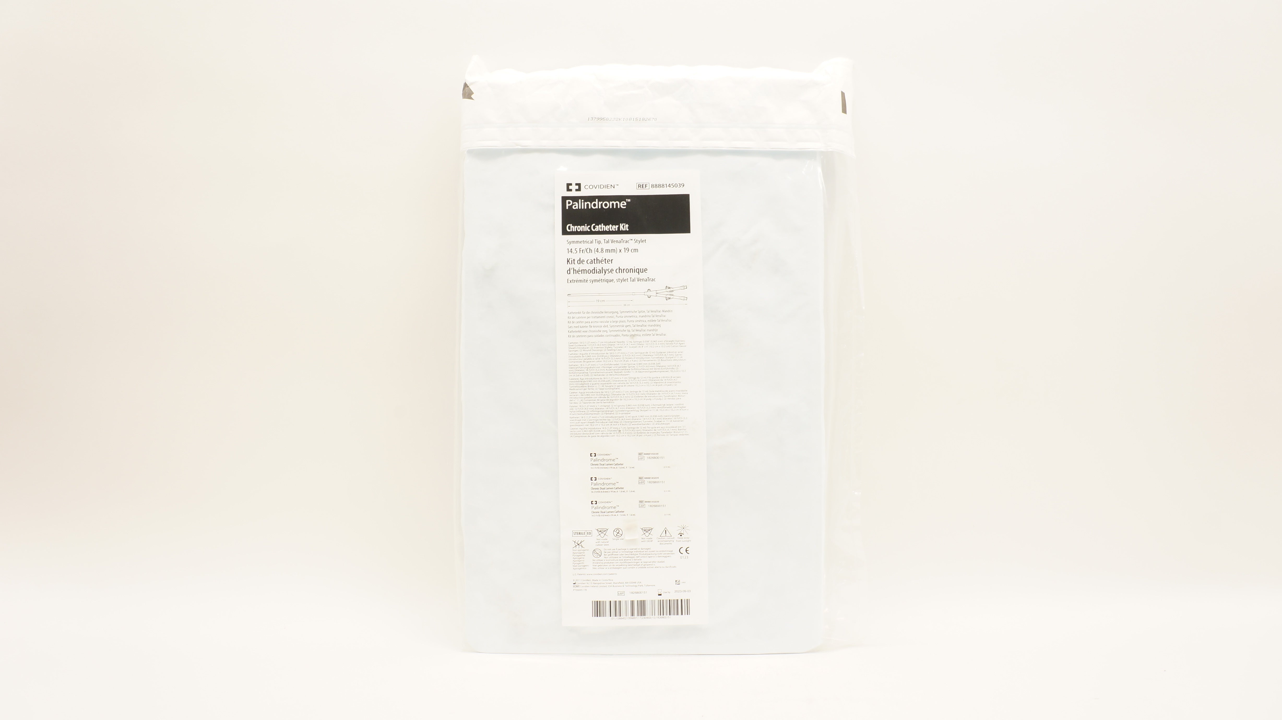 Covidien 8888145039 Palindrome Chronic Catheter Kit 14.5Fr/Ch x 19cm