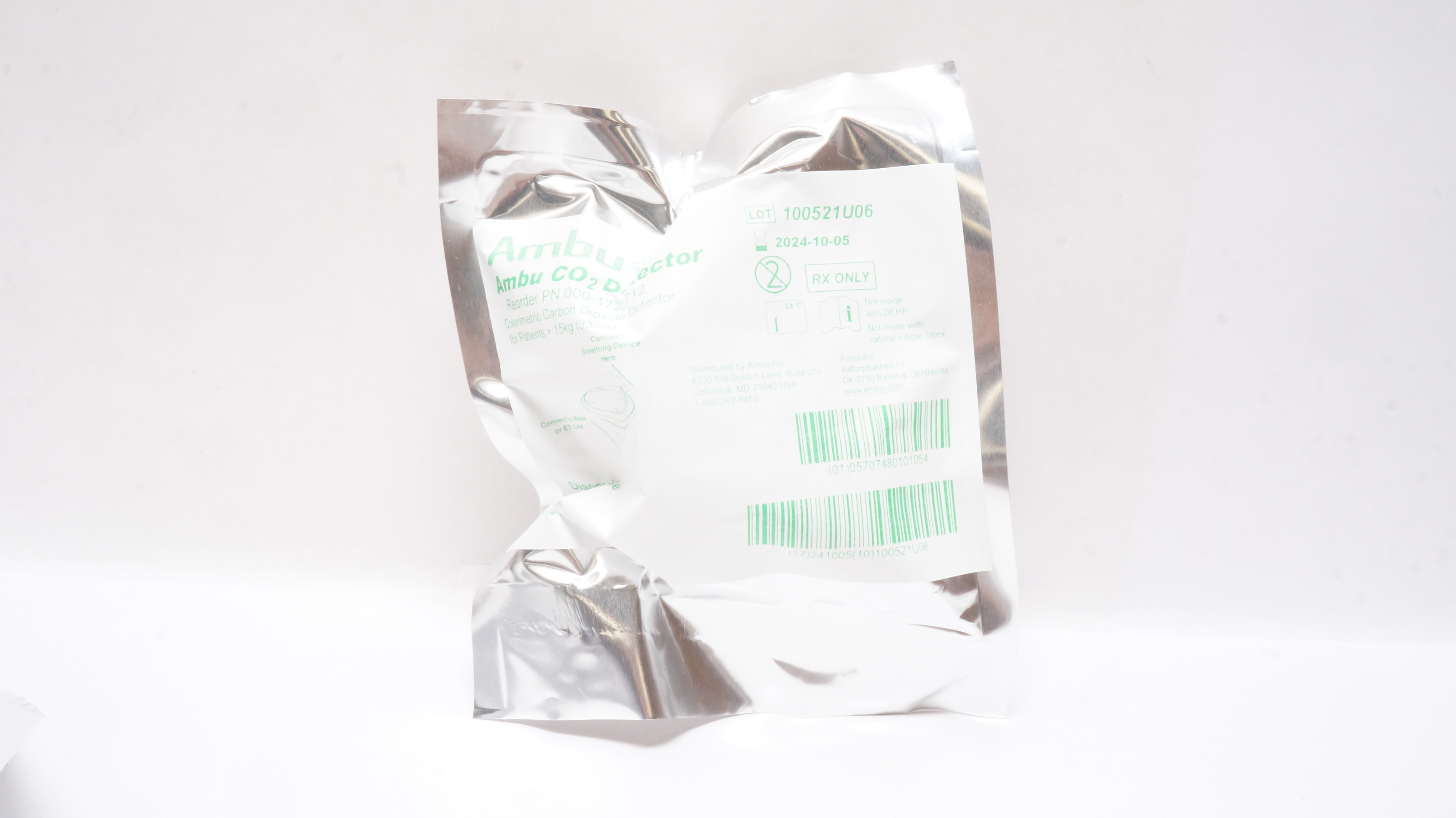 AMBU PN 000-172-712 Colorimetric Carbon Dioxide CO2 Detector >33lbs