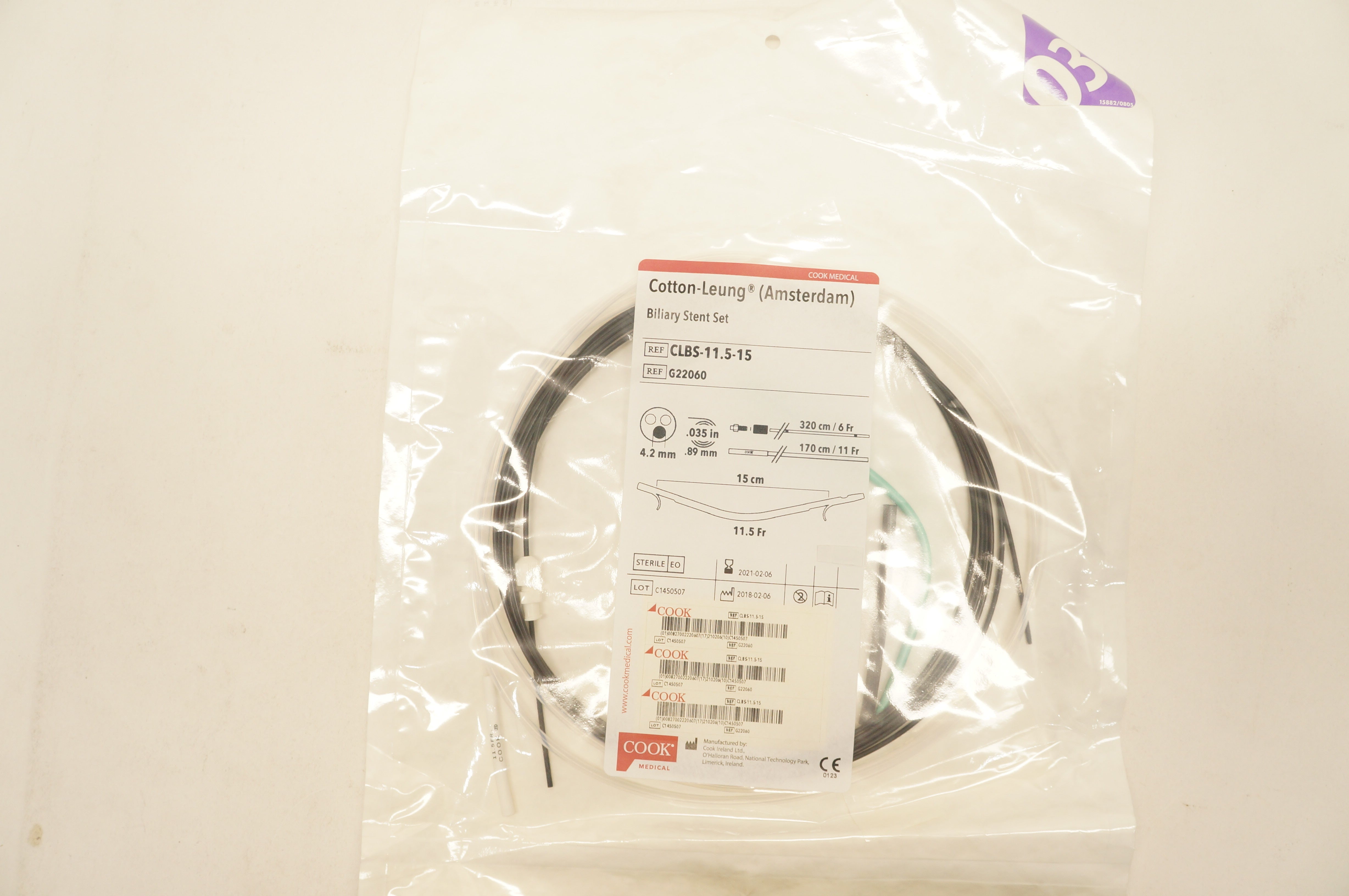 Cook Medical G22060 Cotton-Leung Biliary Stent Set 15cm 11.5Fr (x)