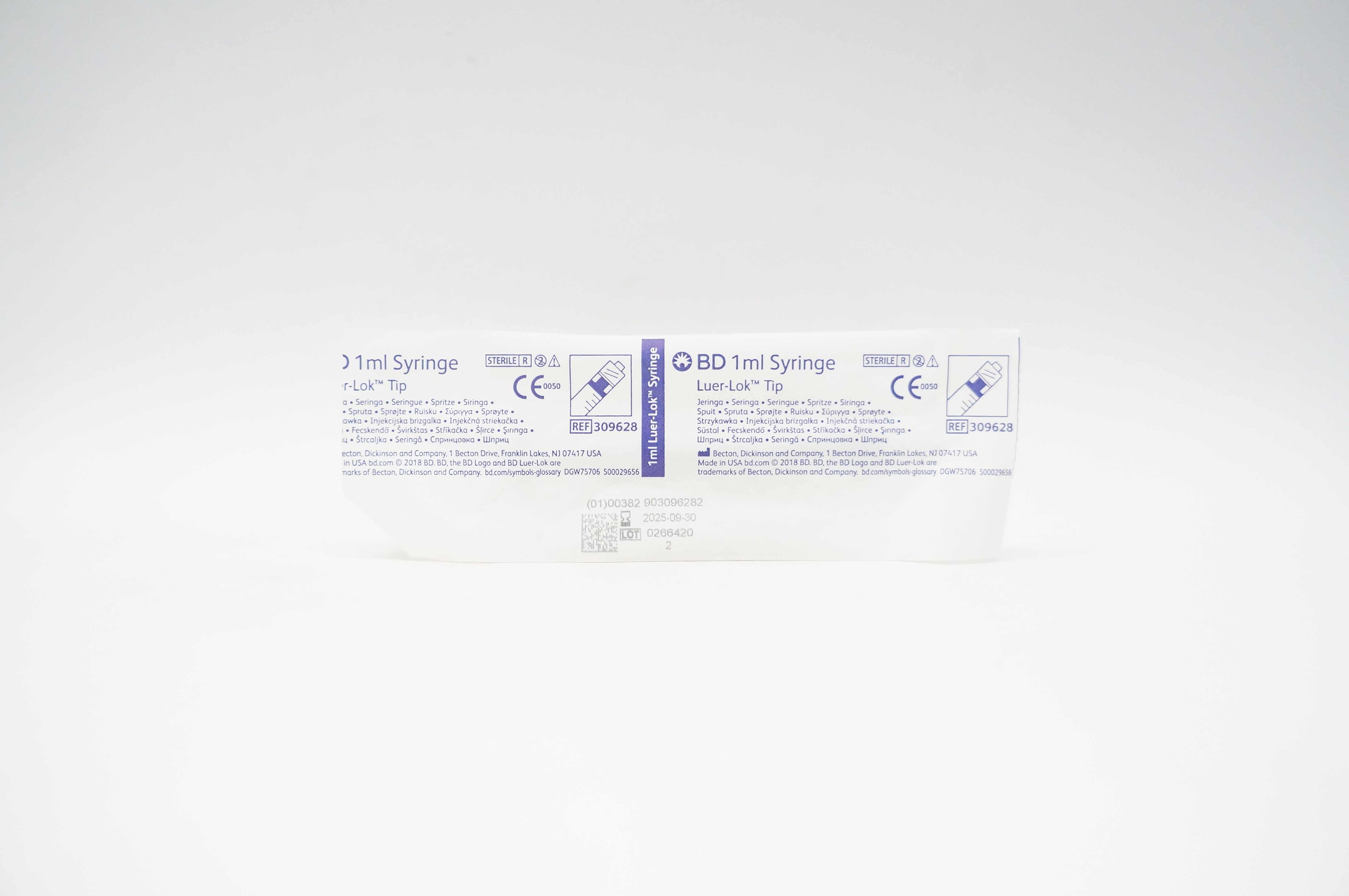 BD 309628 1ml Luer Lok Tip Syringe