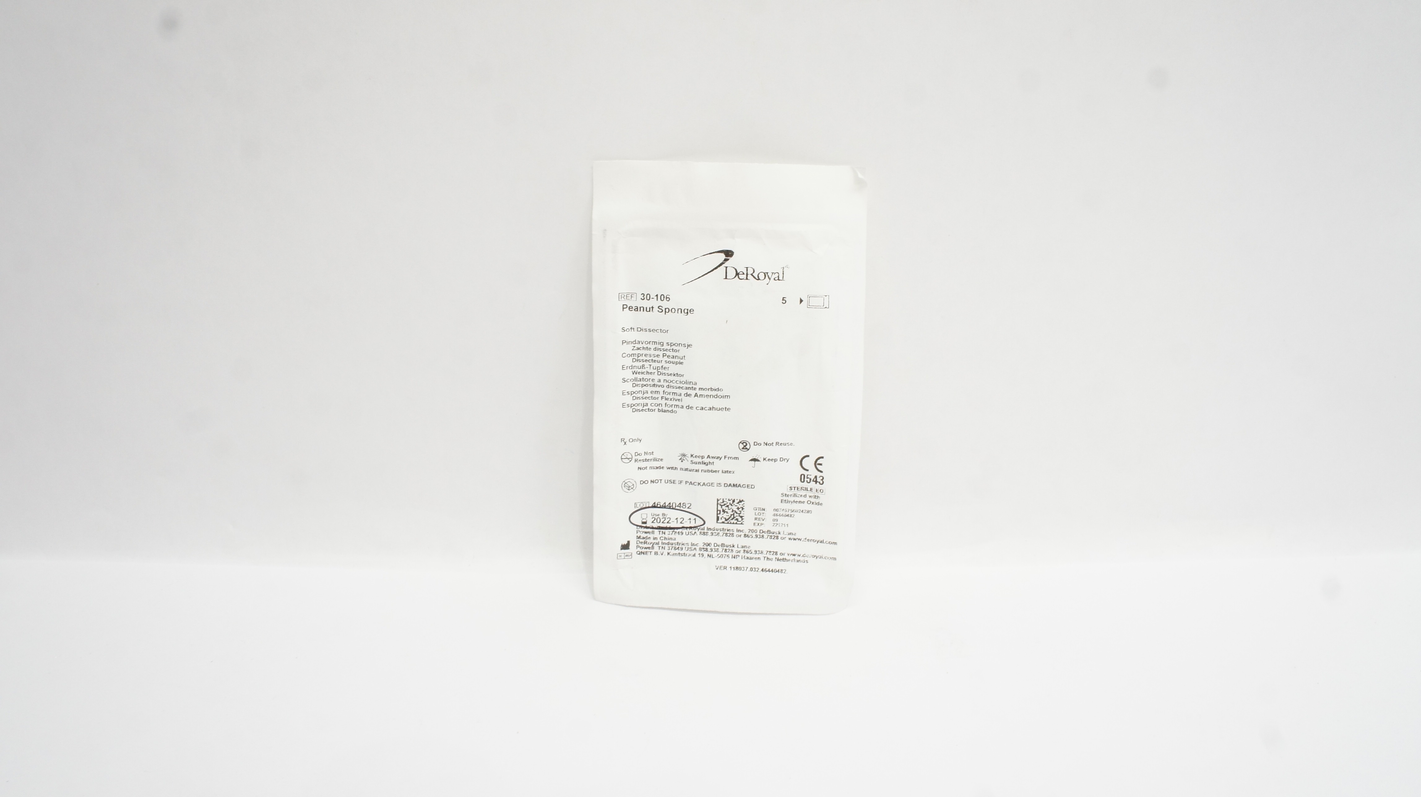 DeRoyal 30106 Peanut Sponge Soft Dissector (x) Pack of 5