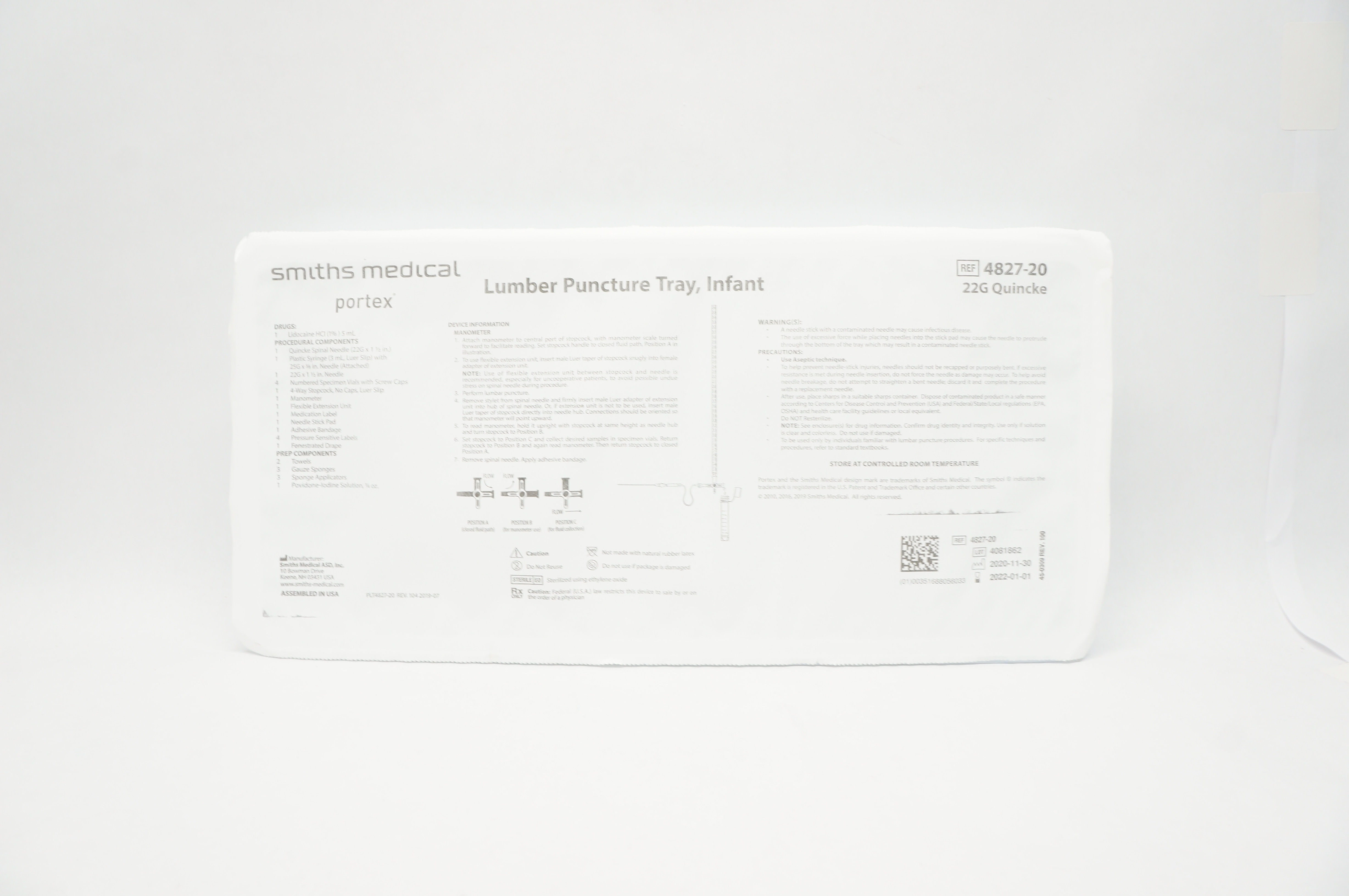 Smiths Medical 482720 Portex Lumbar Puncture Infant 22G Quincke (x)