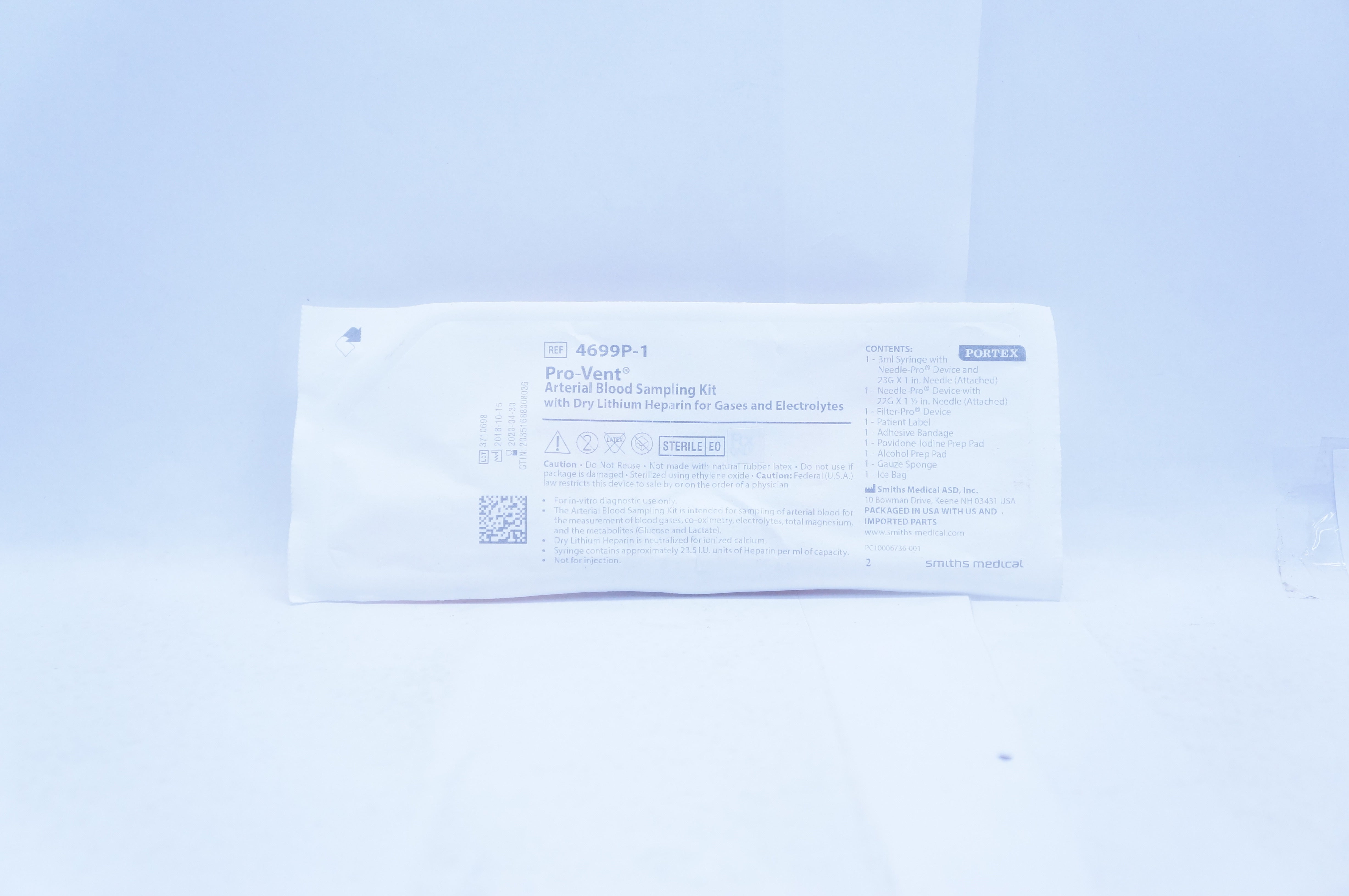 Smiths Medical 4699P-1 Arterial Blood Sampling Kit (x)