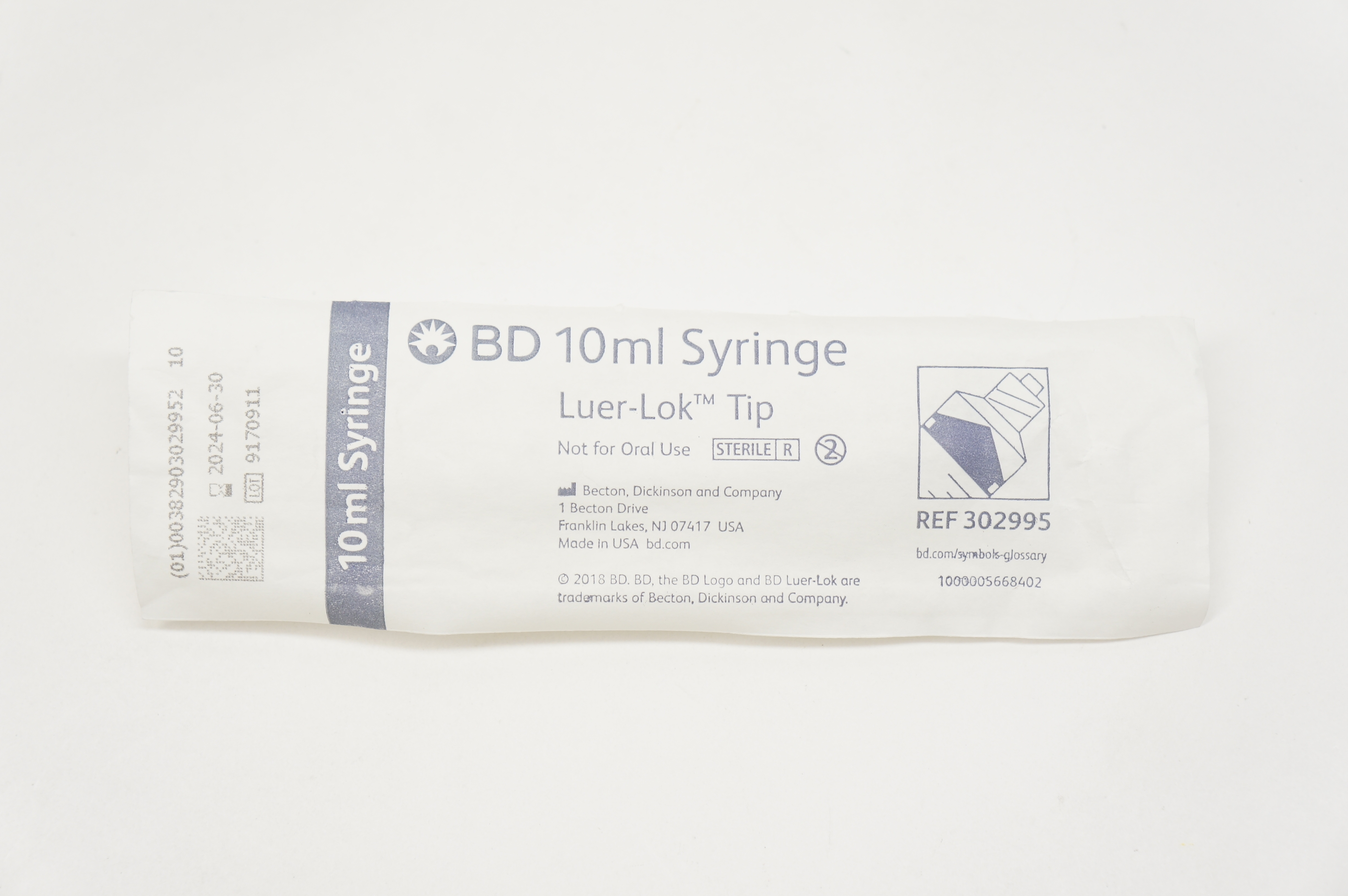 BD 302995 Luer-Lok Tip Syringe 10ml