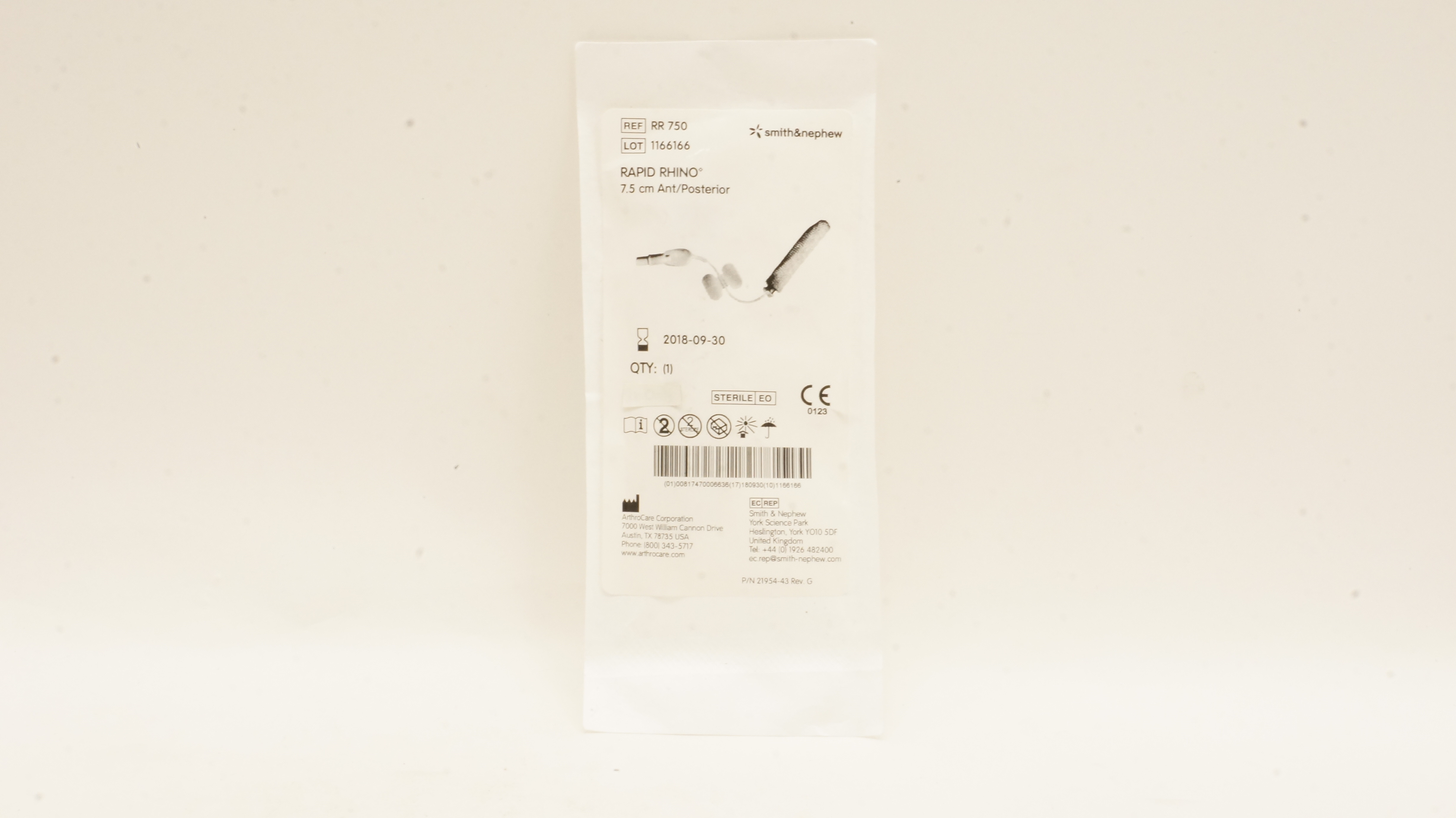 Smith&Nephew RR750 Rapid Rhino Ant/Posterior 7.5cm (x)