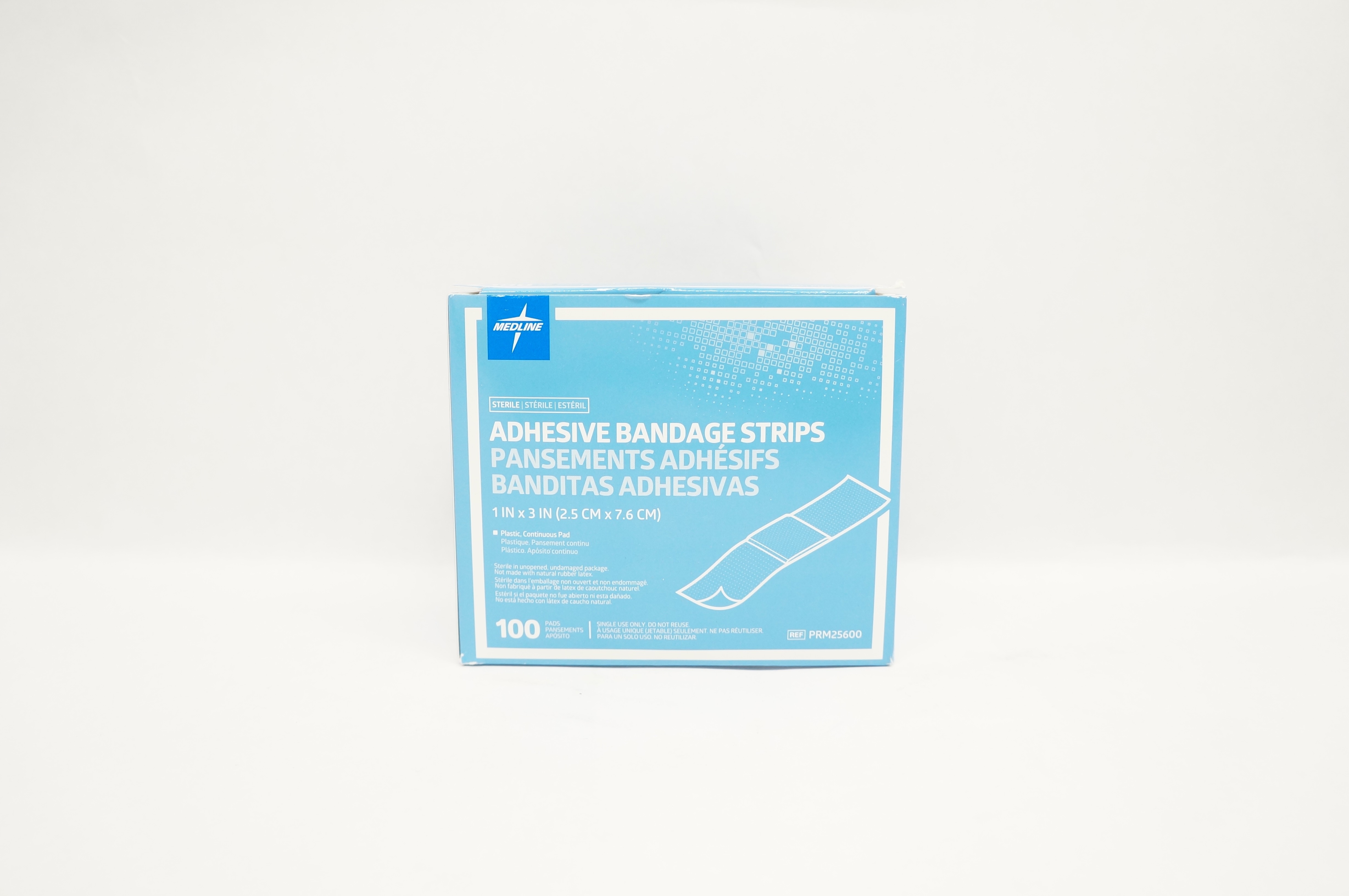 Medline PRM25600 Adhesive Bandage Strips 1inch x 3inch - Box of 100