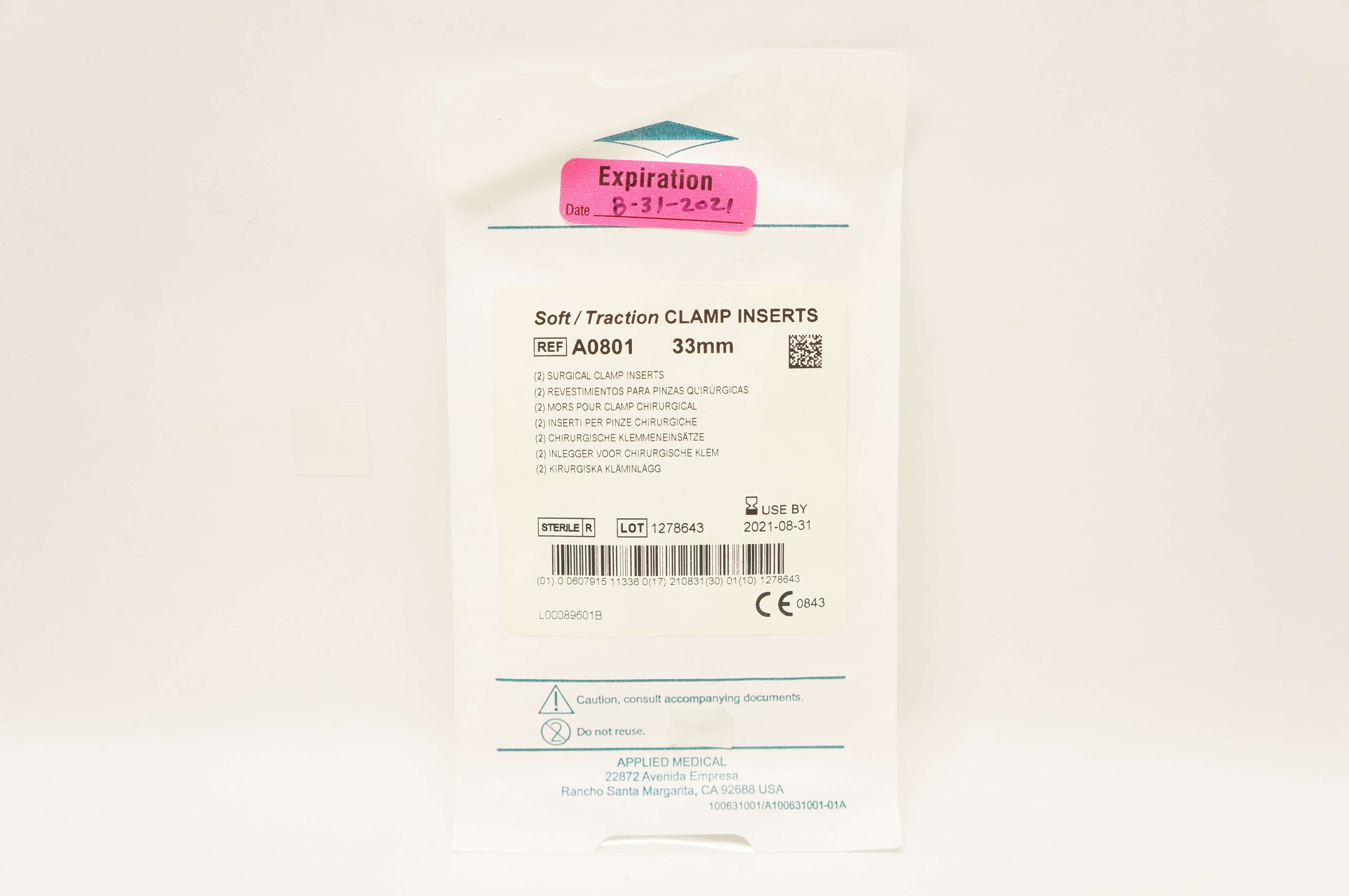 Applied Medical A0801 Soft/Traction Surgical Clamp Inserts 33mm - Pack of 2(x)