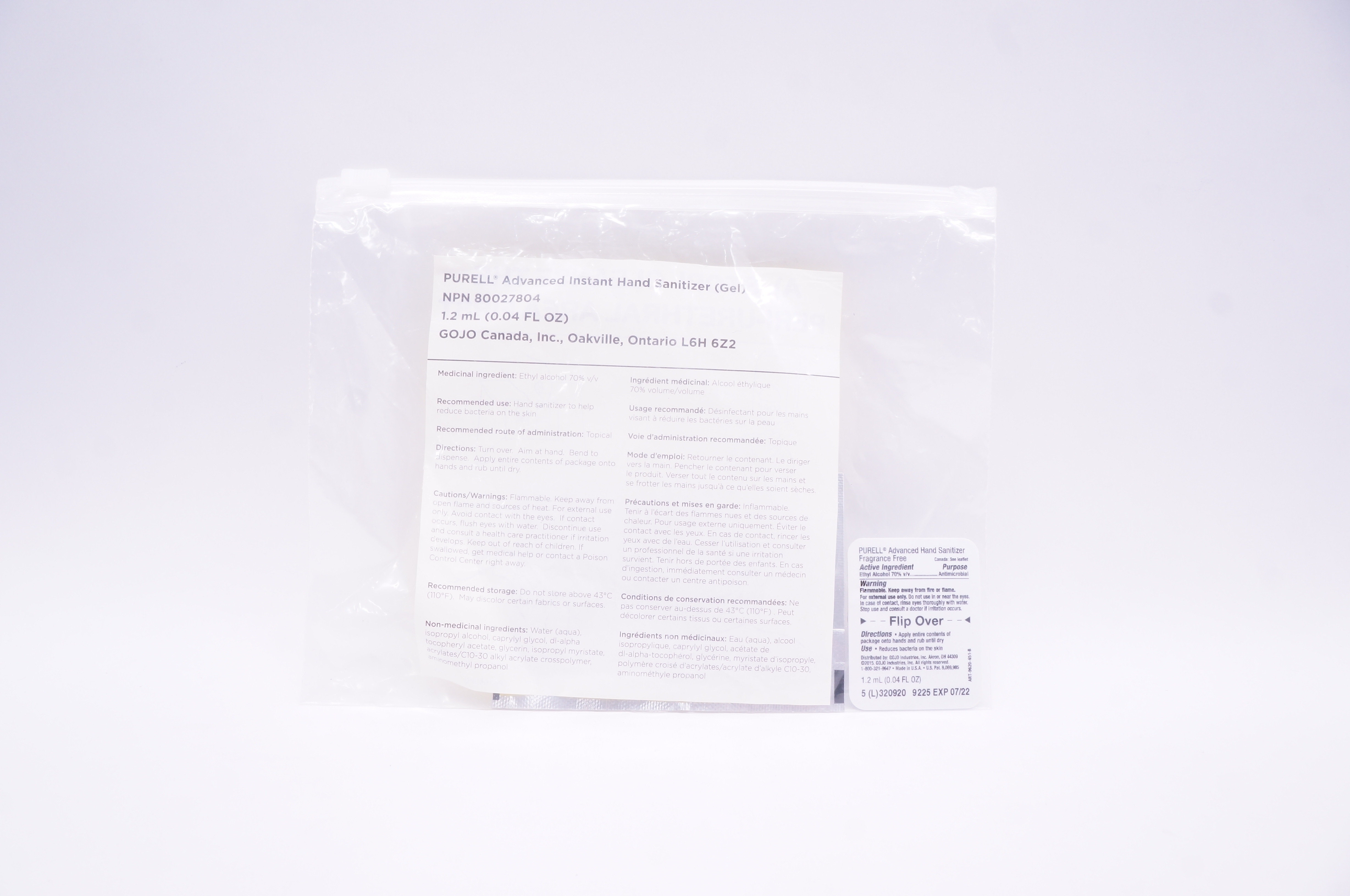 Aplicare T-3112 Purell Three Castile Soap Towelettes 33 sq. inch