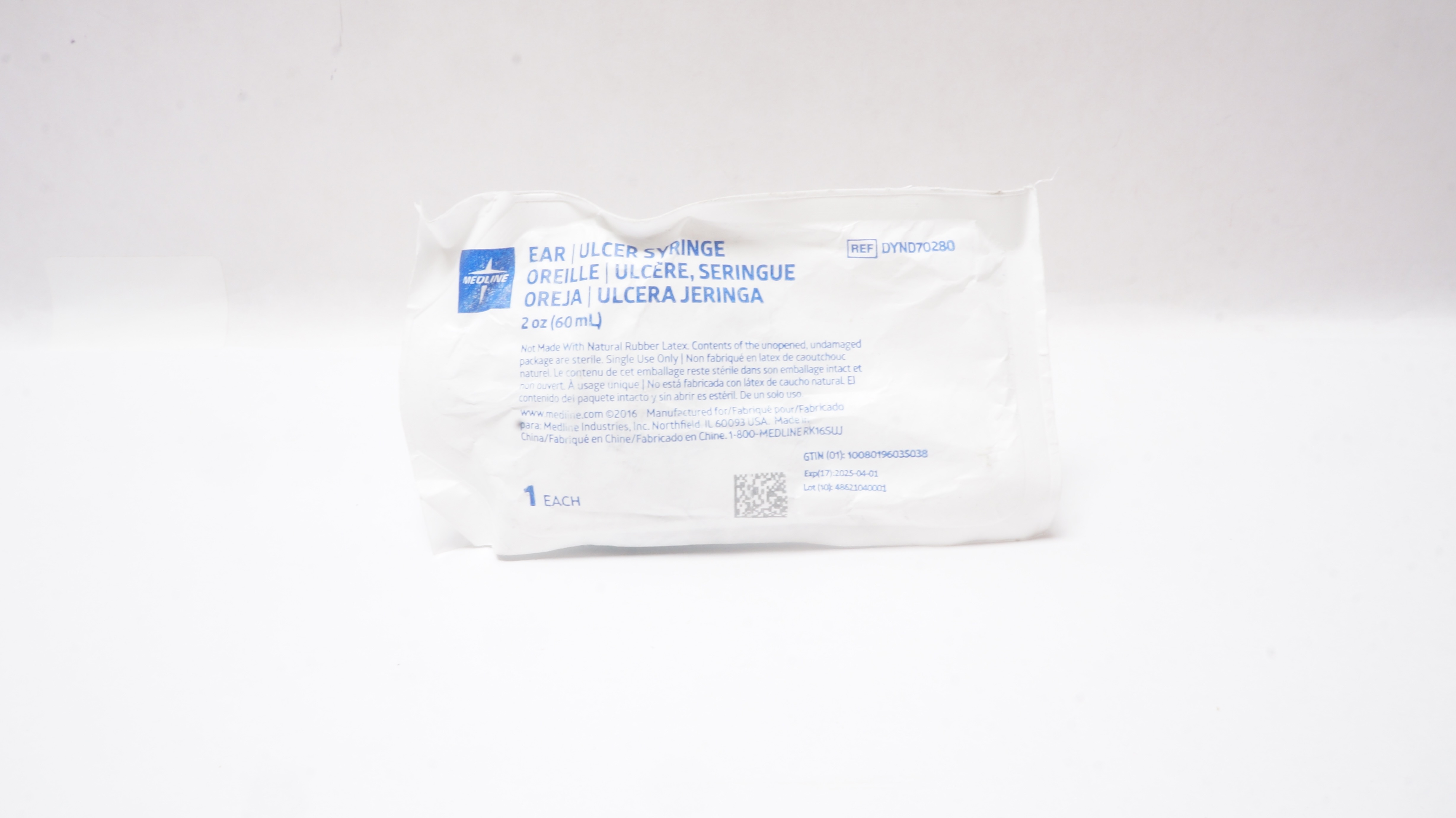 Medline DYND70280 Ear / Ulcer Syringe 2oz