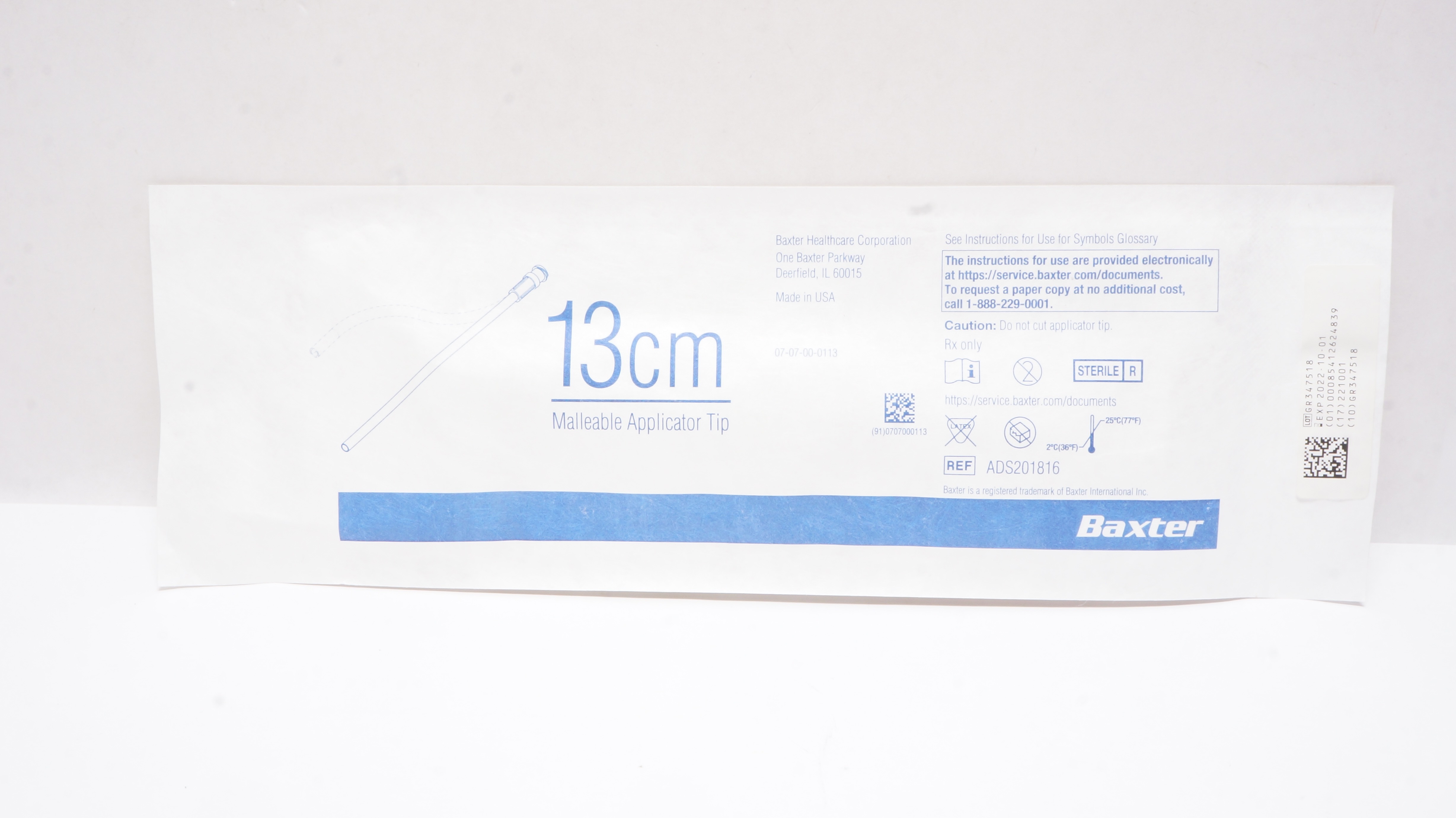 Baxter ADS201816 Malleable Applicator Tip 13cm (x)