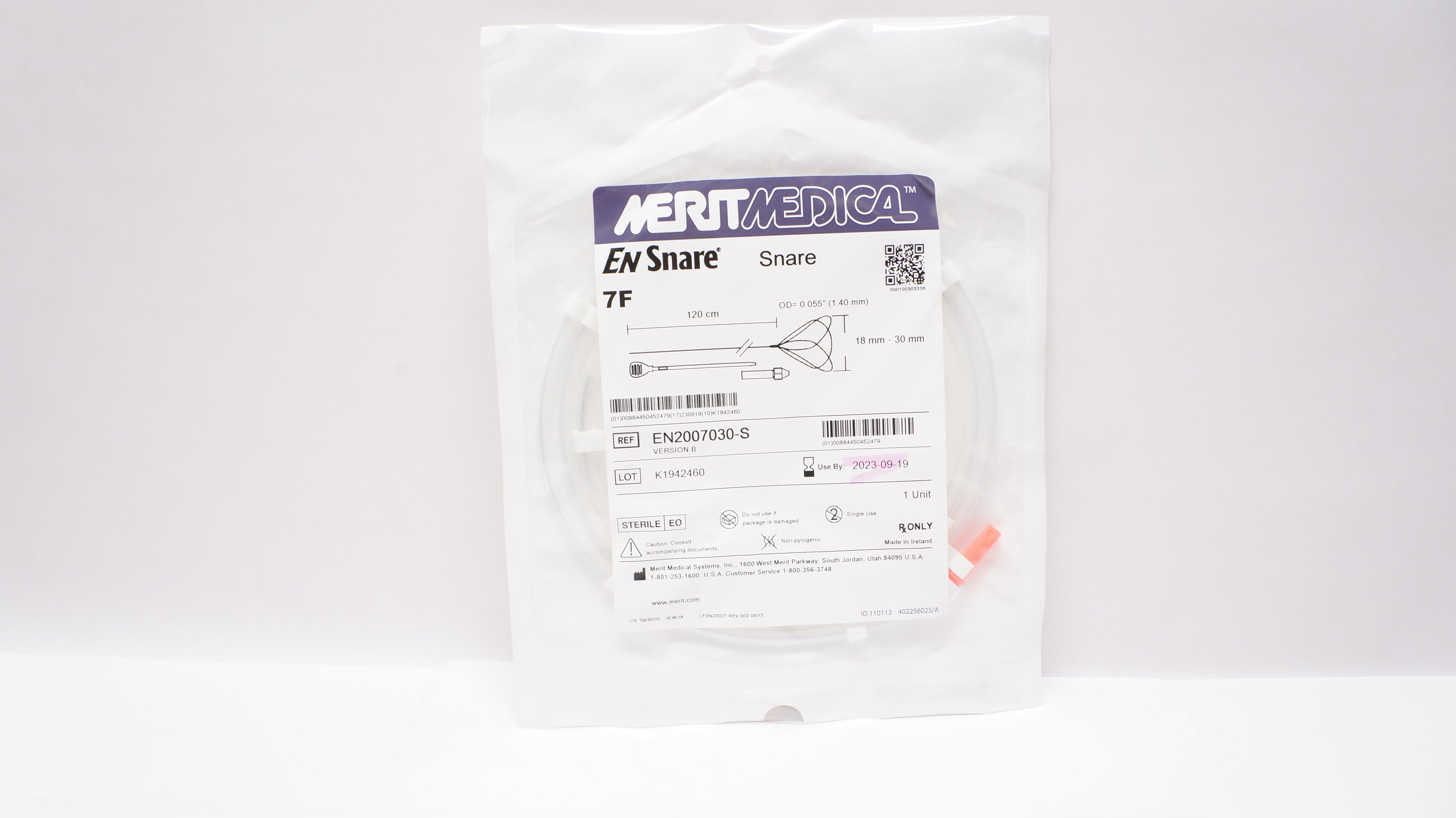 Merit Medical EN2007030-S En Snare 7F x 120cm x 0.055inch OD (x)