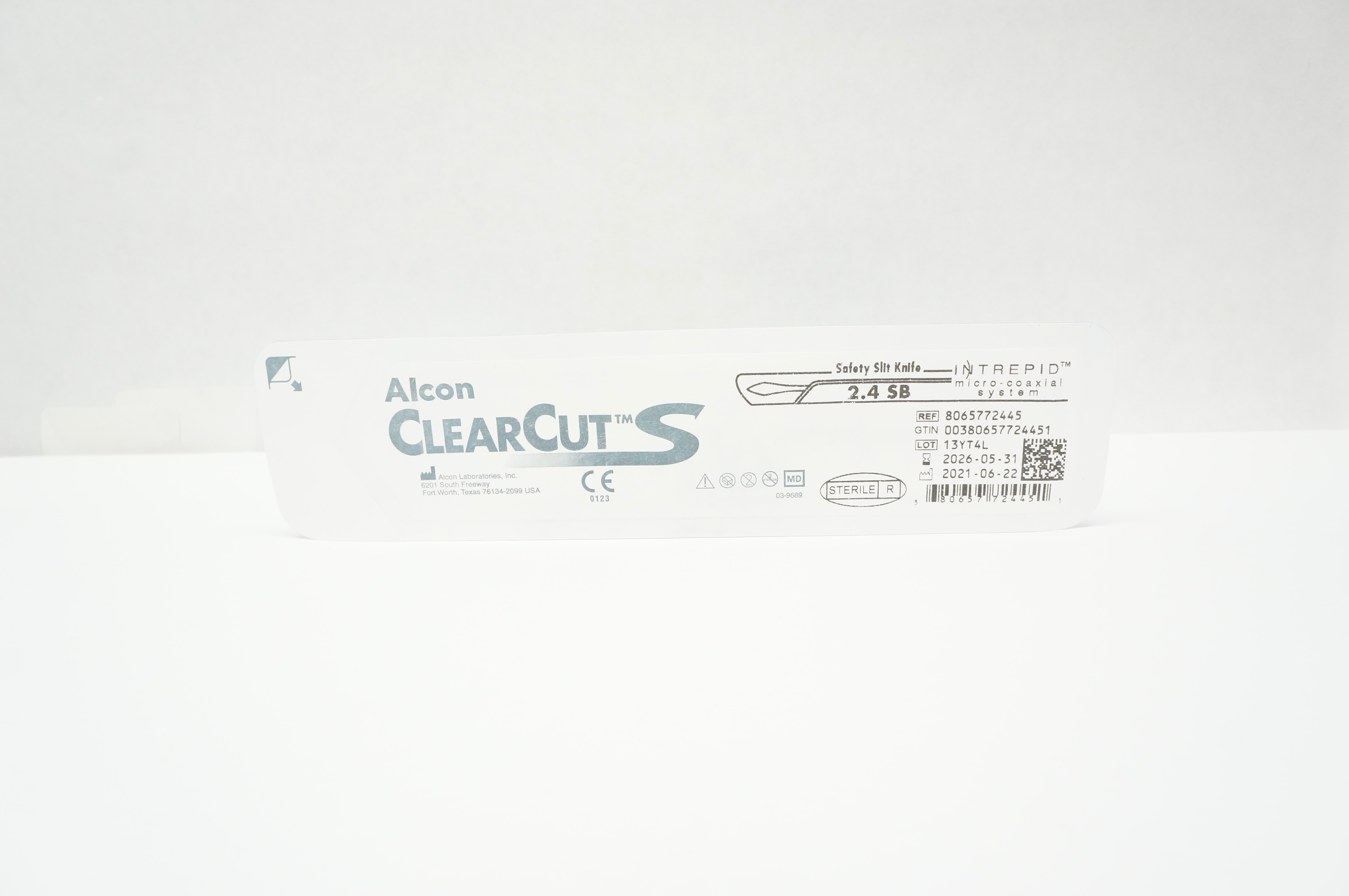Alcon 8065772445 ClearCut S Interpid, Safety Slit Knife 2.4 SB