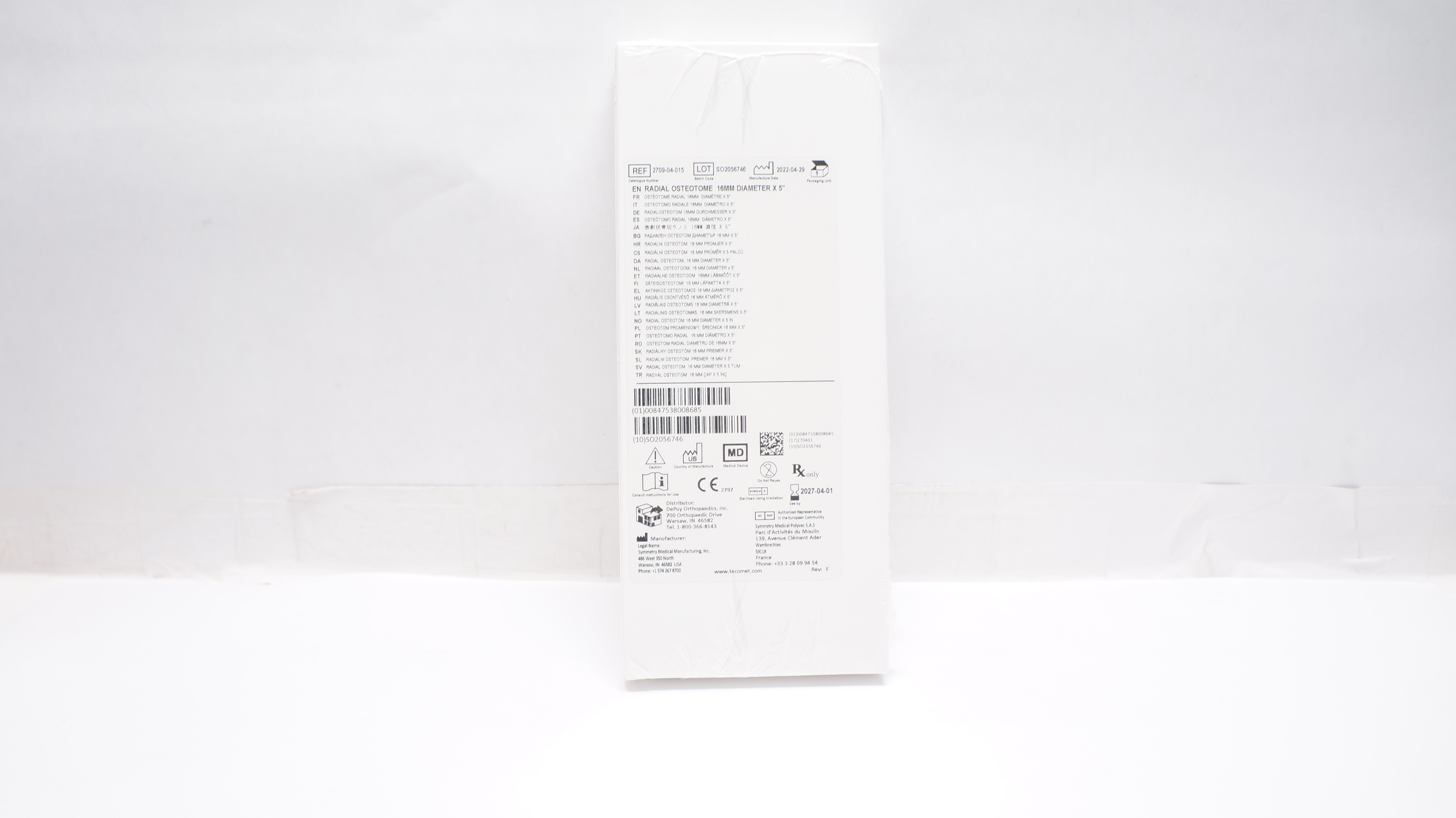 Symmetry Medical 2709-04-015 radial Osteotome 16mm x 5inch