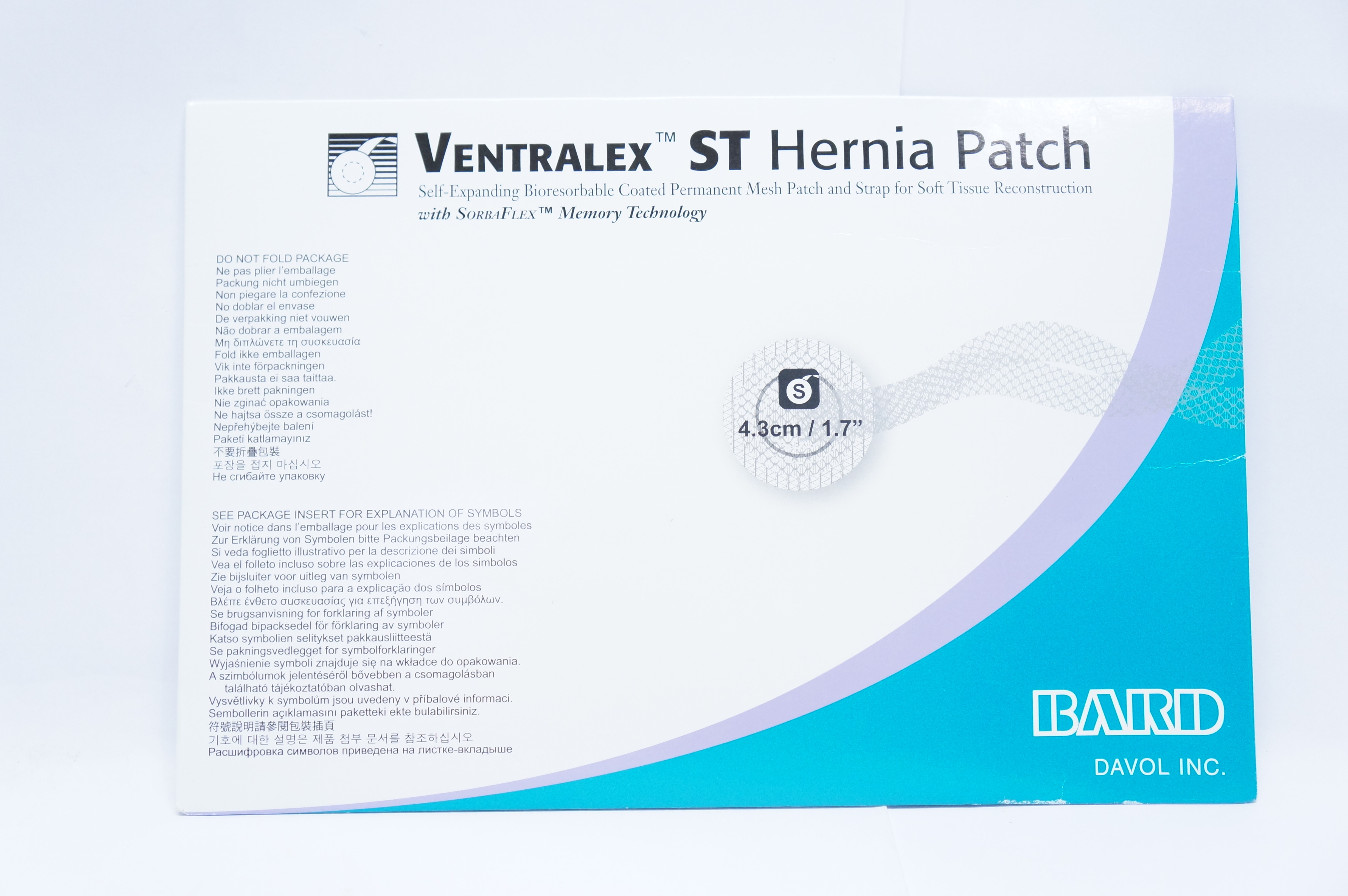 Bard 5950007 Davol Ventralex ST Hernia Patch Small Circle with Strap 4.3cm (x)
