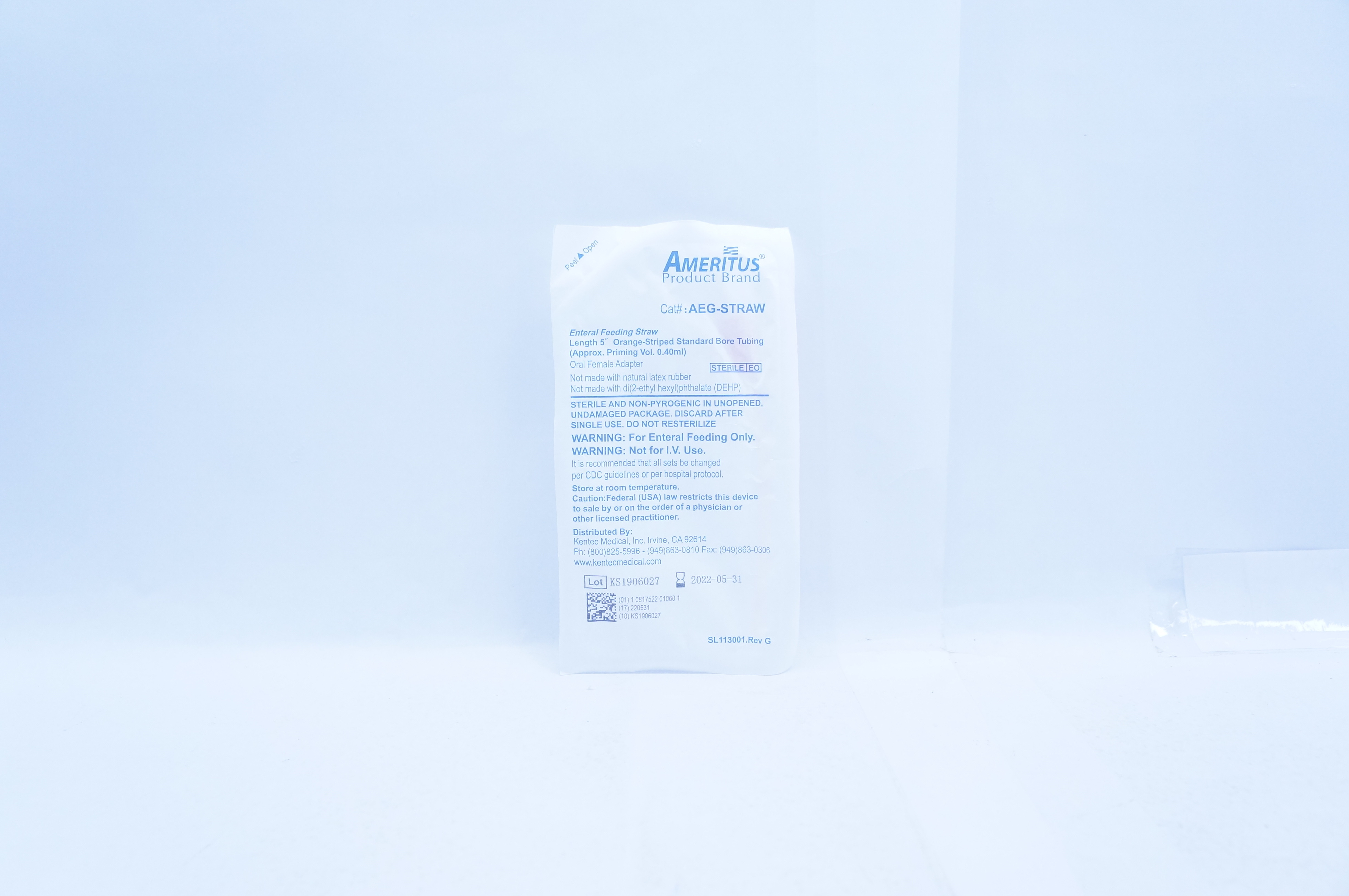 Kentec Medical AEG-STRAW Ameritus Enteral Feeding Straw Length 5inch
