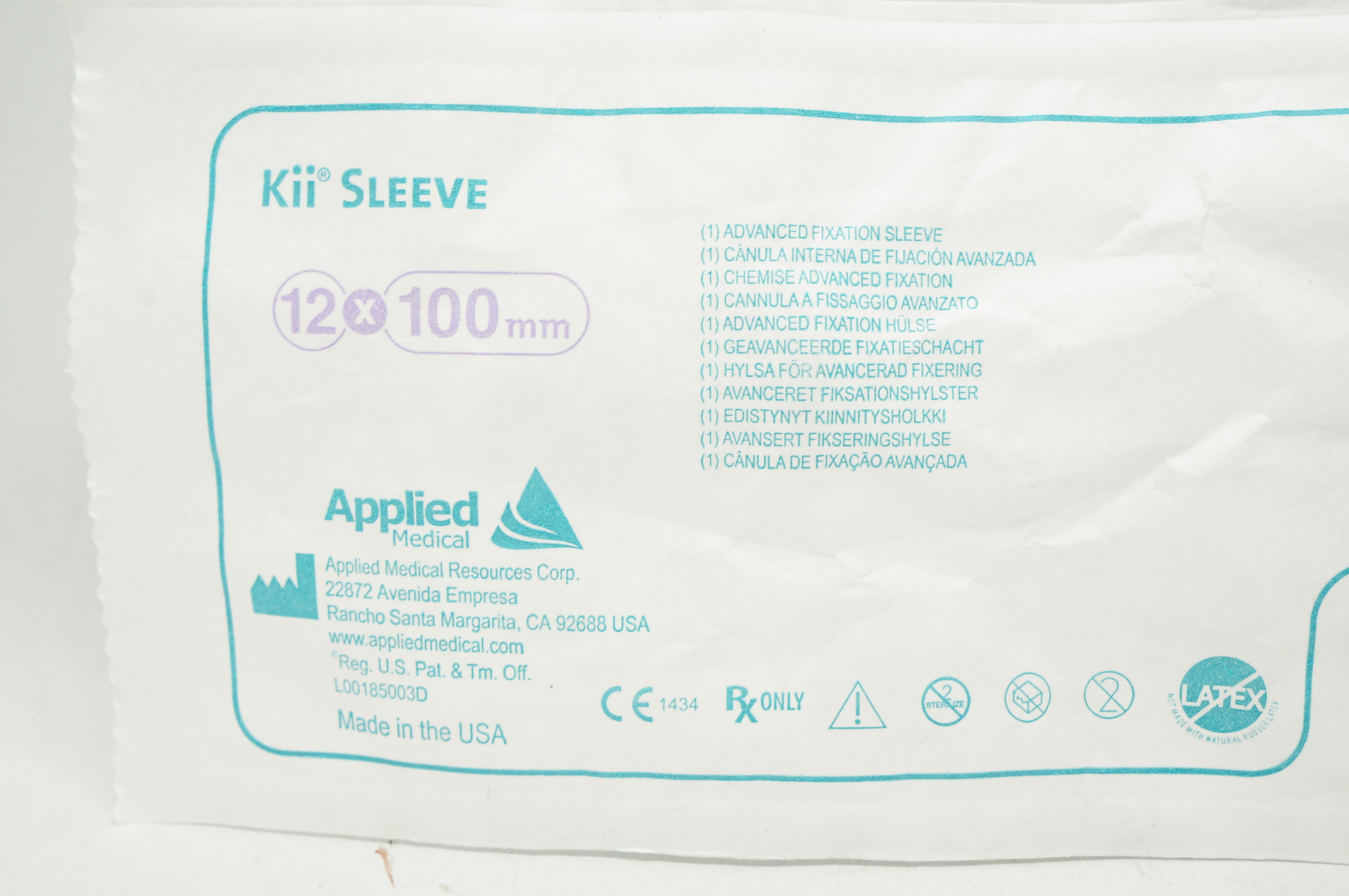 Applied Medical CFS22 Kii Advanced Fixation Sleeve 12 x 100mm