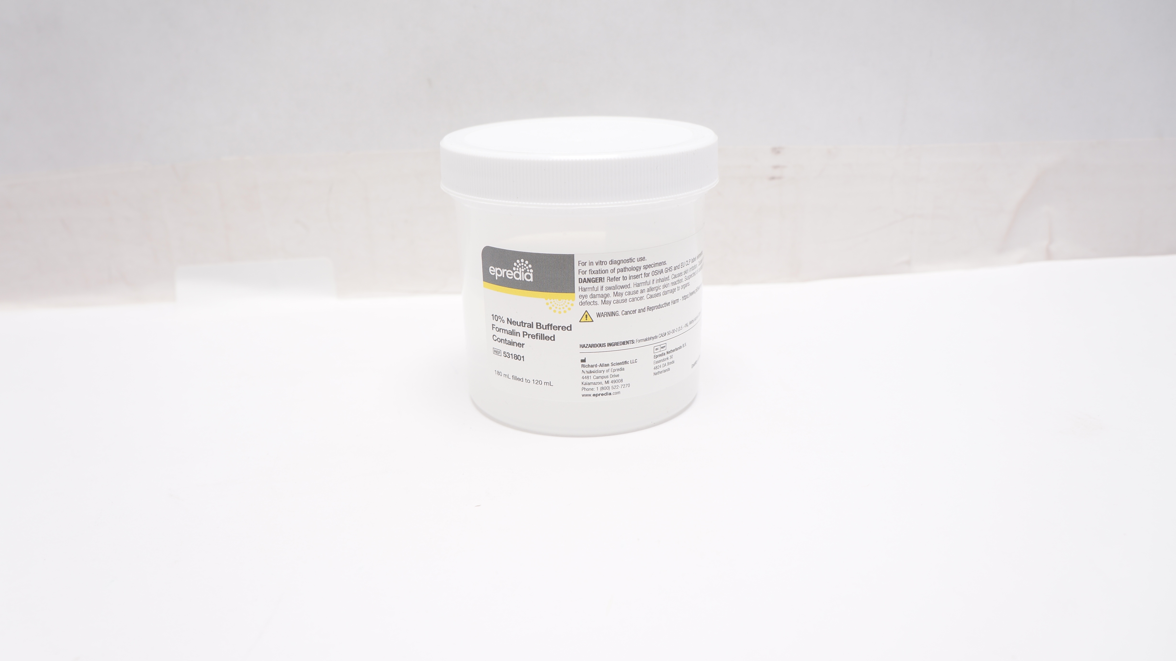 Richard-Allan 531801 Epredia 10% Neutral Buffered Formalin Prefilled Container