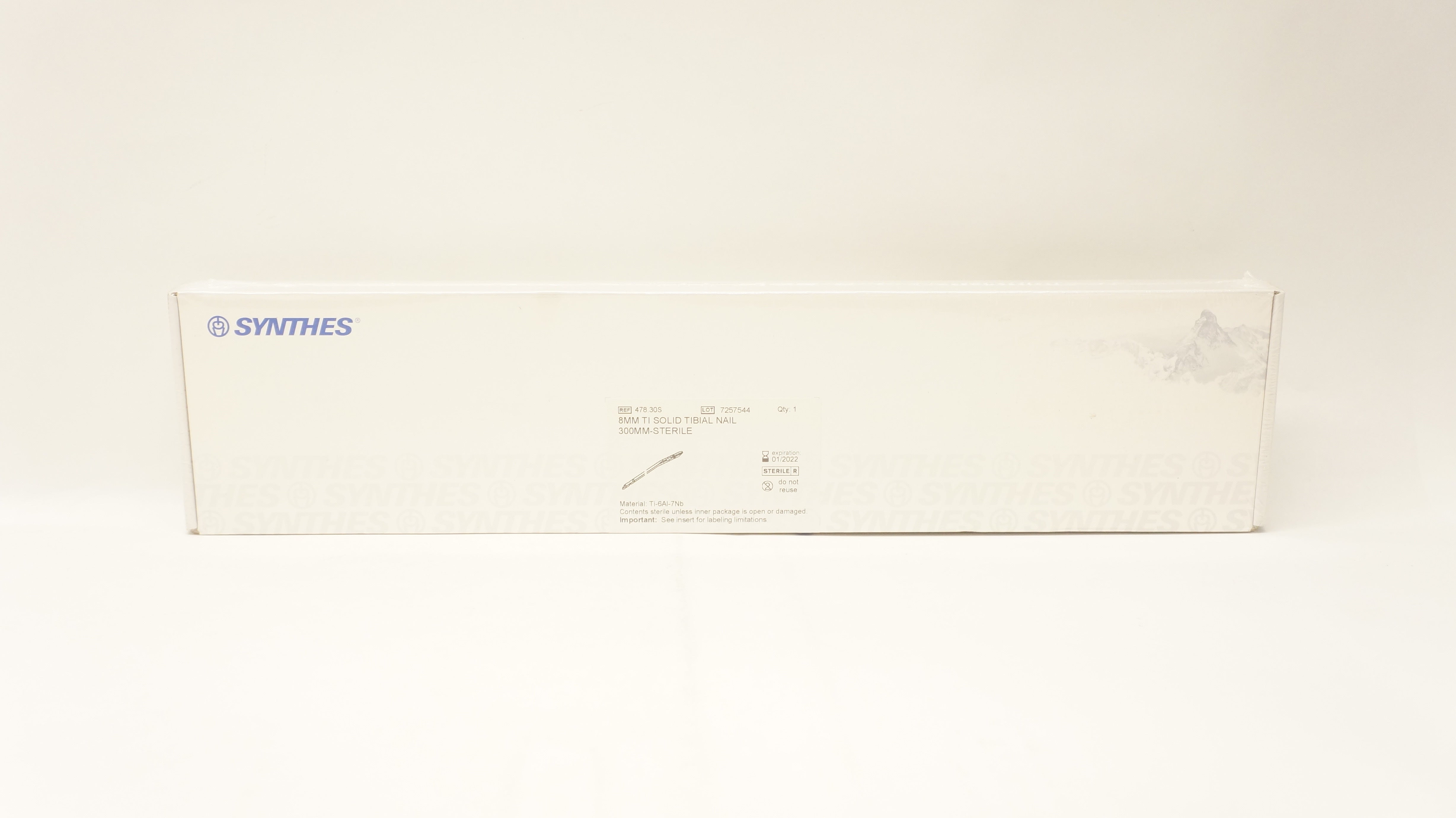 Synthes 478.30S 8mm Ti Solid Tibial Nail 300mm