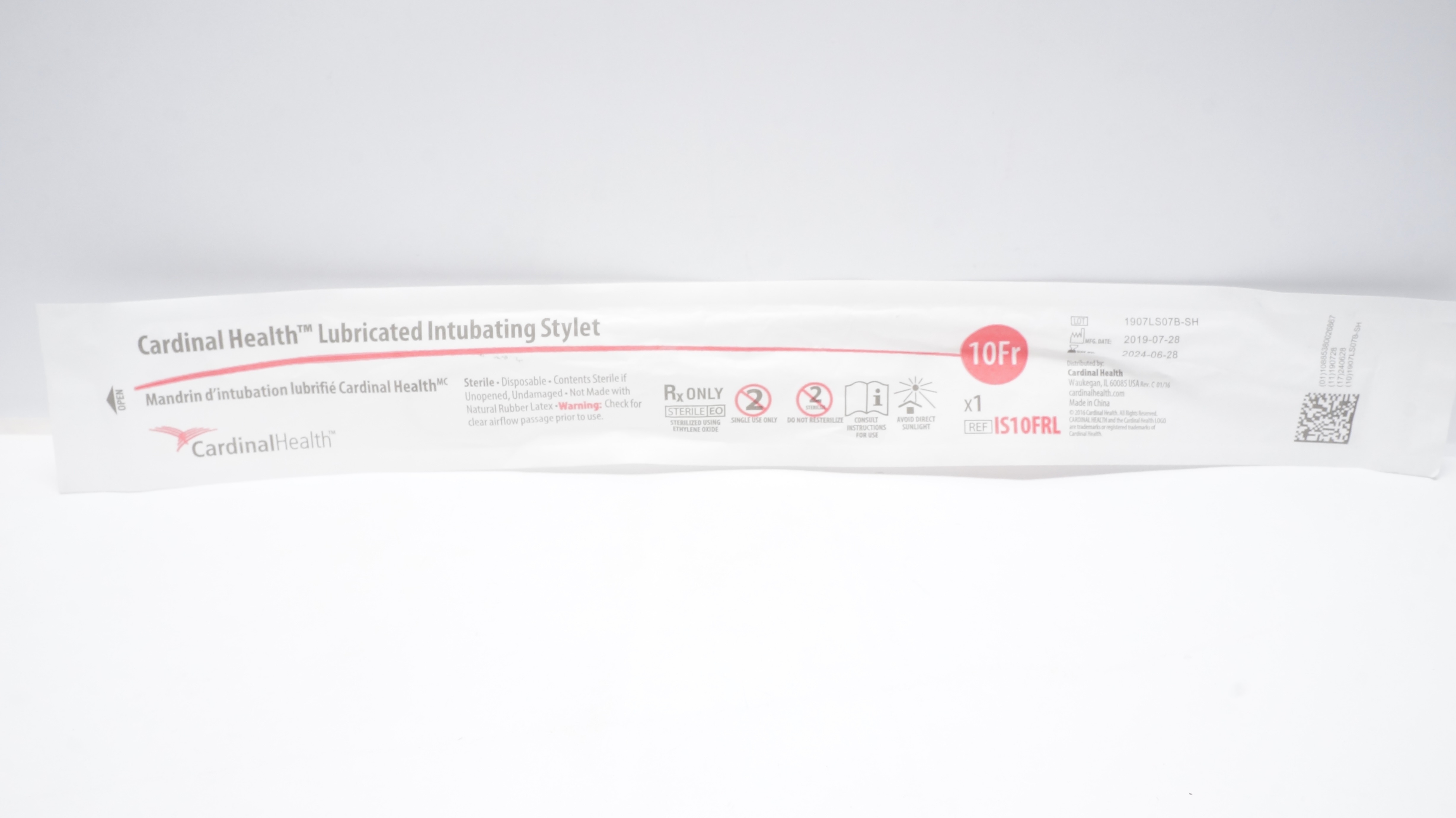 Cardinal Health IS10FRL Lubricated Intubating Stylet 10Fr (x)