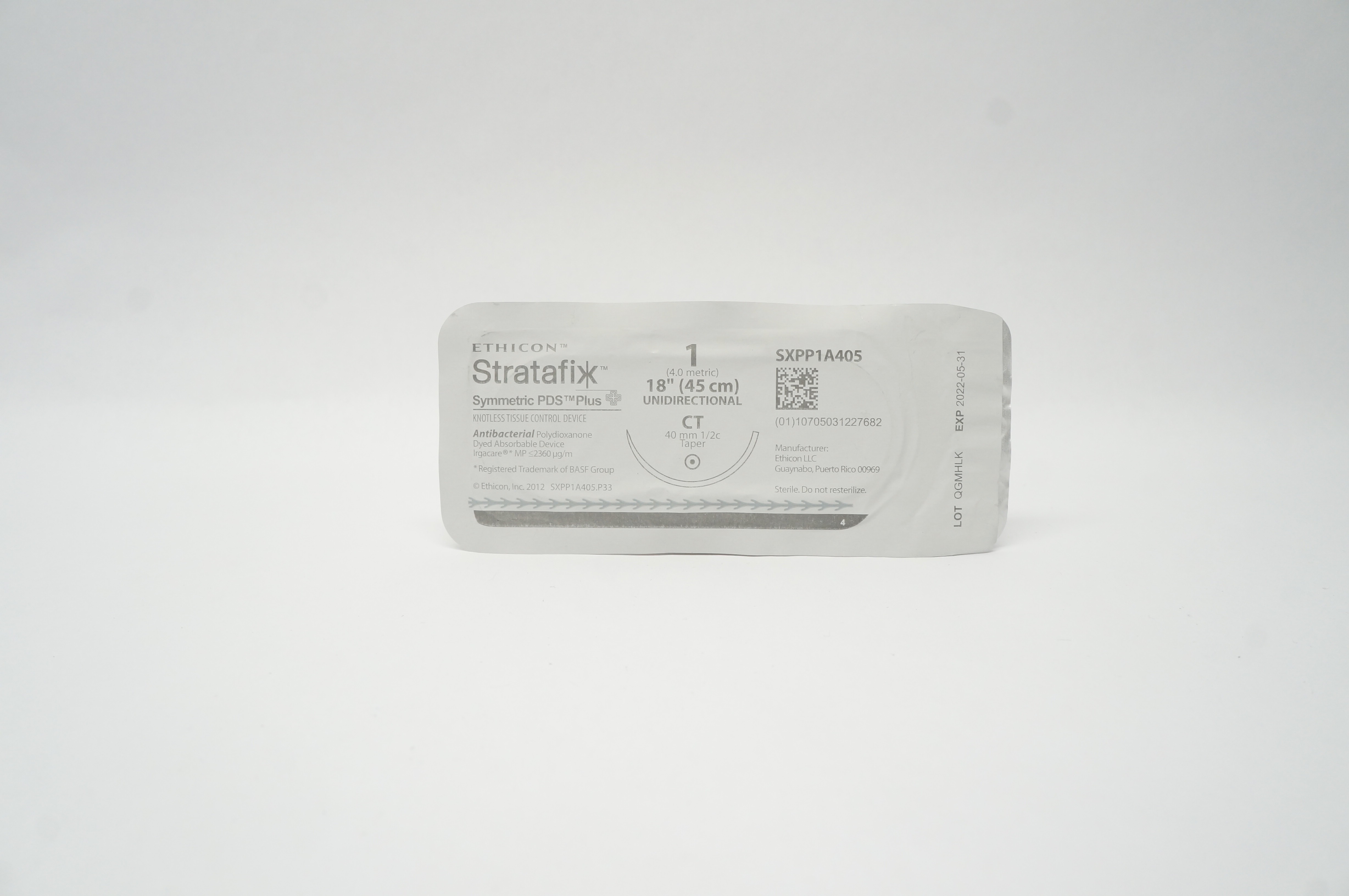 Ethicon SXPP1A405 1 Stratafix Symmetric PDS Plus CT 40mm 1/2c Taper, 18inch (x)