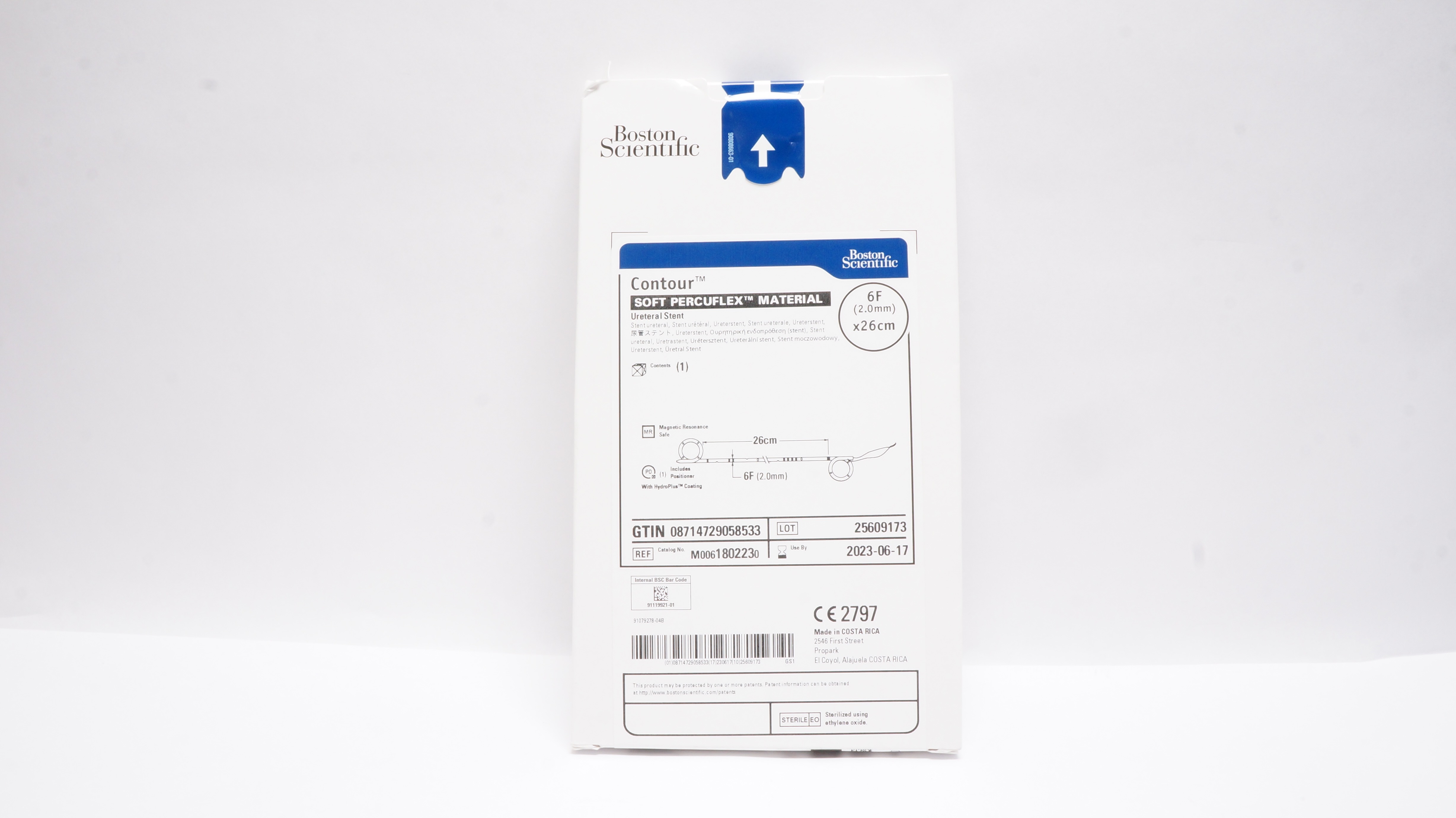 Boston Scientific M0061802230 Contour Soft Percuflex Ureteral Stnt 6F x 26 cm(x)