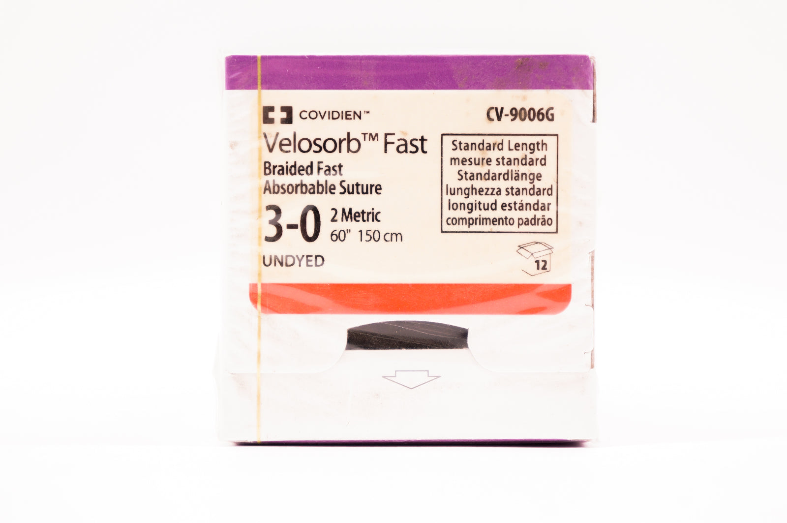Covidien CV-9006G 3-0 Velosorb Fast Braided Fast Absorbable, 60in. (x)-Box of 12