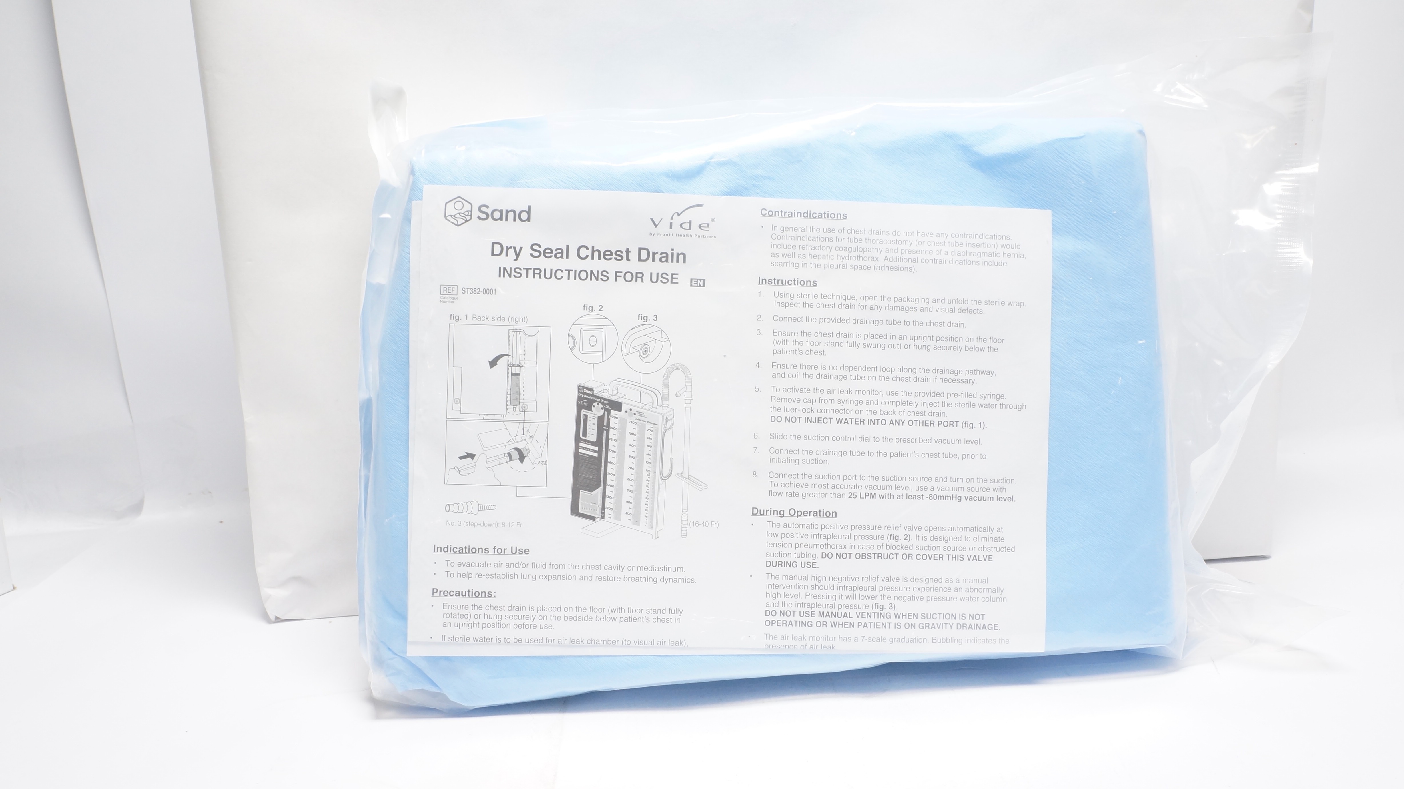 Alleva Medical ST382-001 Sand, Vide, Dry Seal Chest Drain