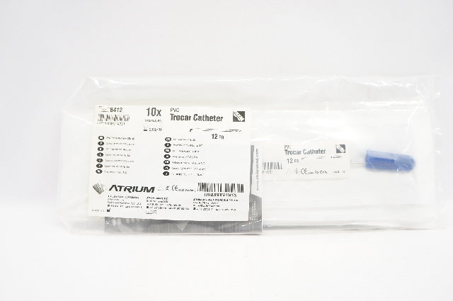 Atrium 8412 PVC Trocar Cath. 12Fr - Box of 10 (x)