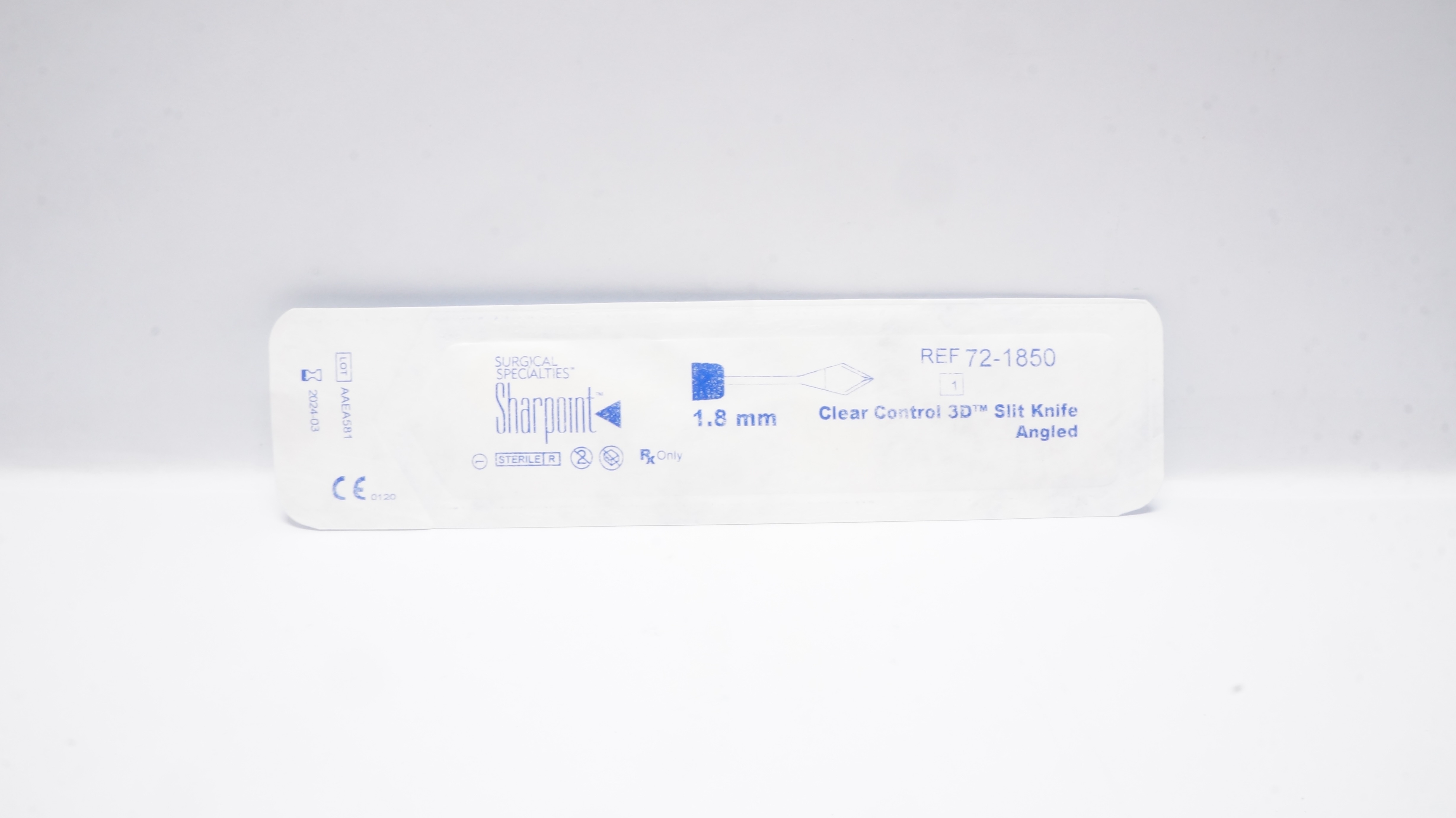 Surgical Specialties 72-1850 Sharpoint 1.8mm Clear Control 3D Slit Knife (x)