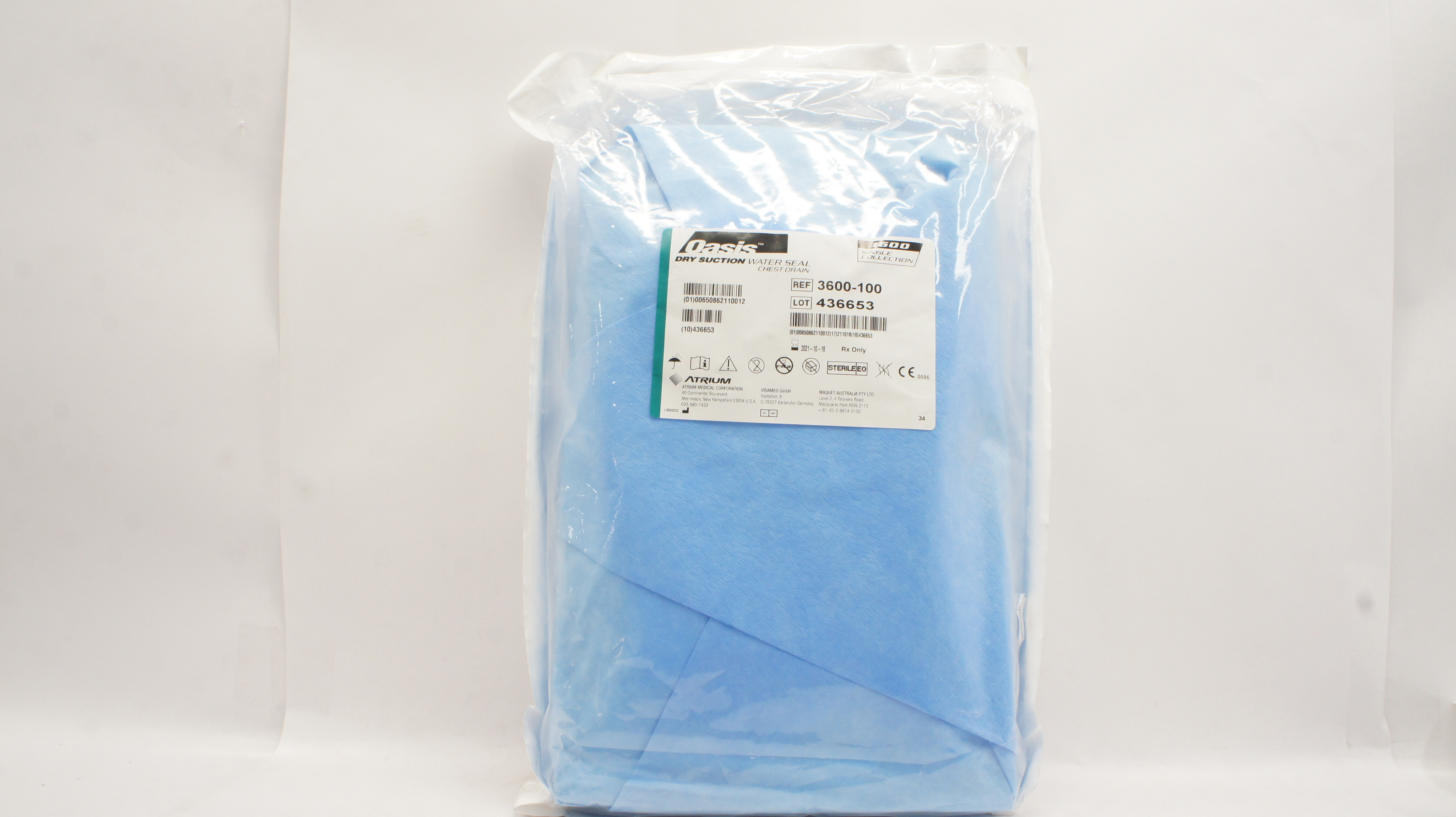 Atrium 3600-100 Oasis Dry Suction Water Seal Chest Drain (x)