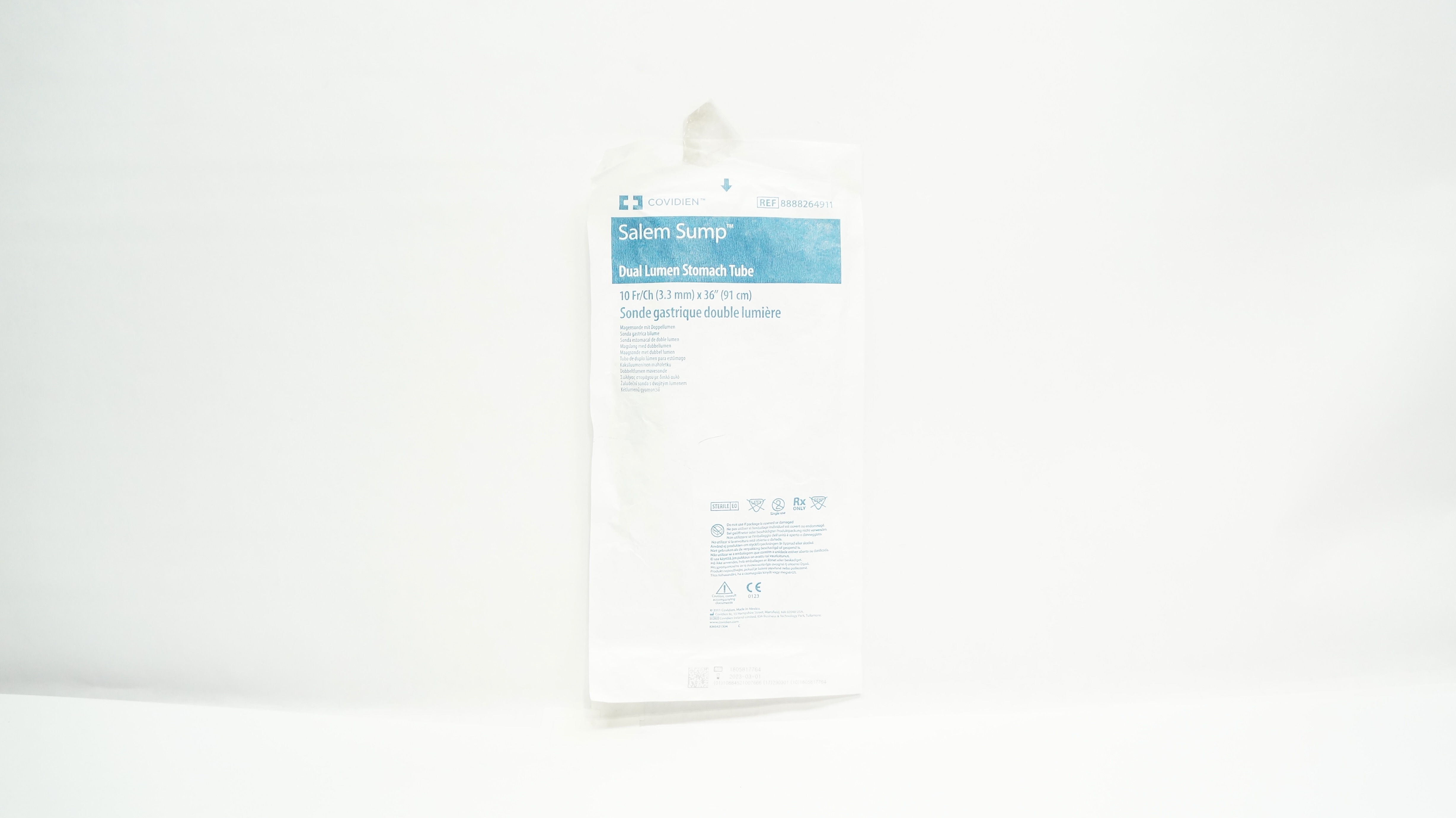 Covidien 8888264911 Salem Sump Dual Lumen Stomach Tube 10Fr/Ch x 36 inch (X)