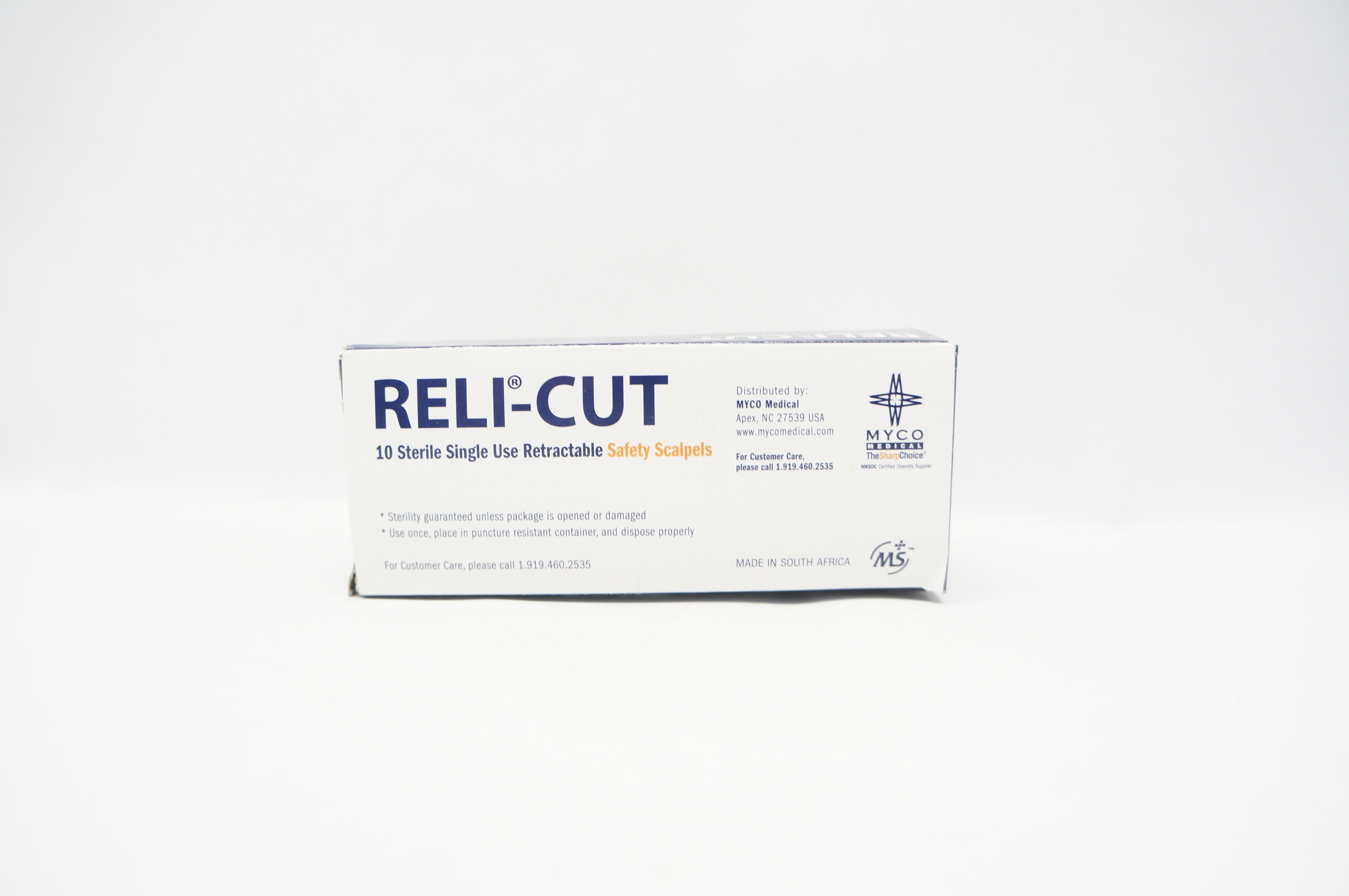 MYCO Medical 6008TR-11 Reli-Cut Retractable Safety Scalpels #11 - Box of 10