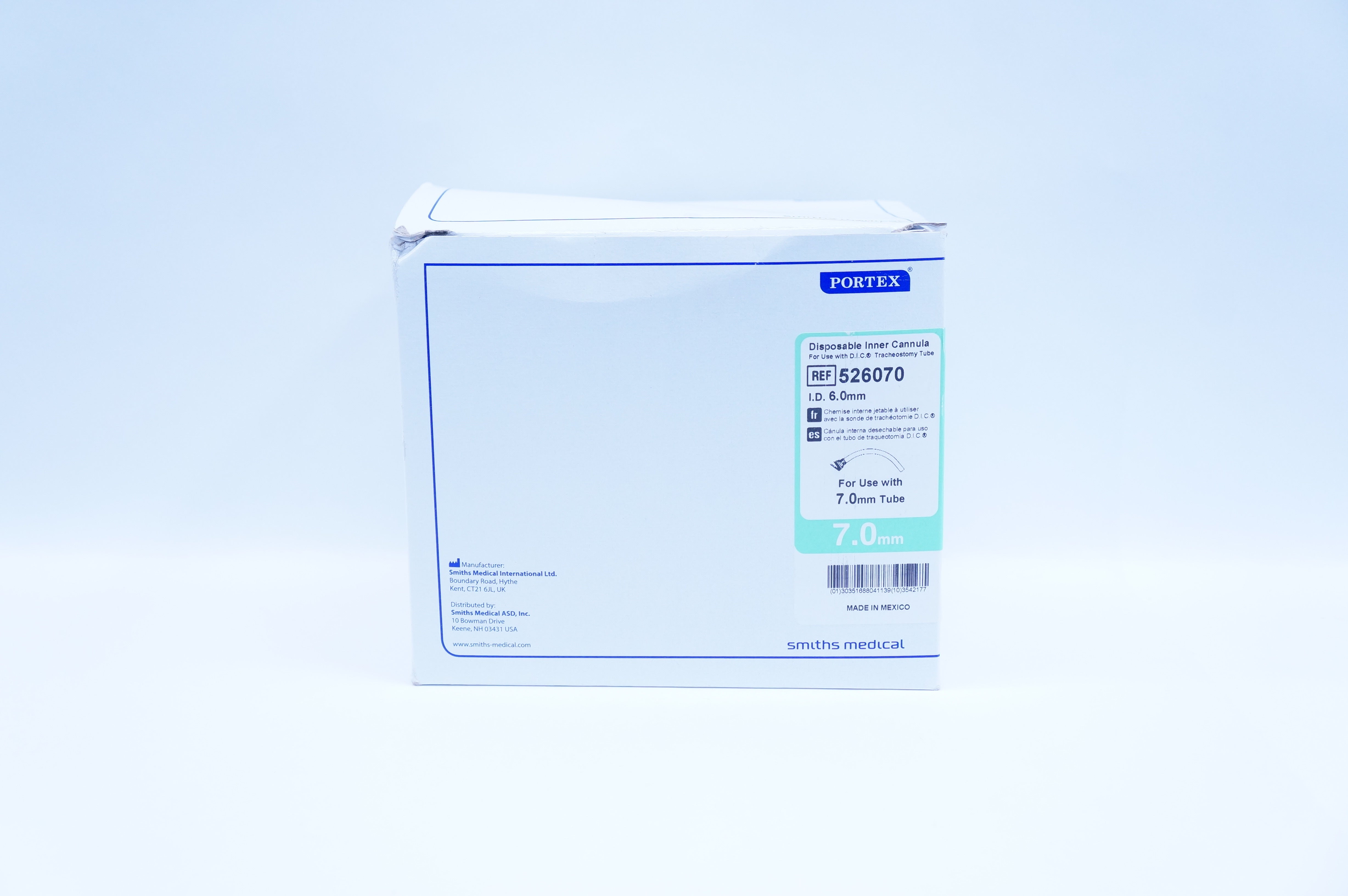 Smiths Medical 526070 Portex Disposable Inner Cannula 7.0 x 6.0mm Box