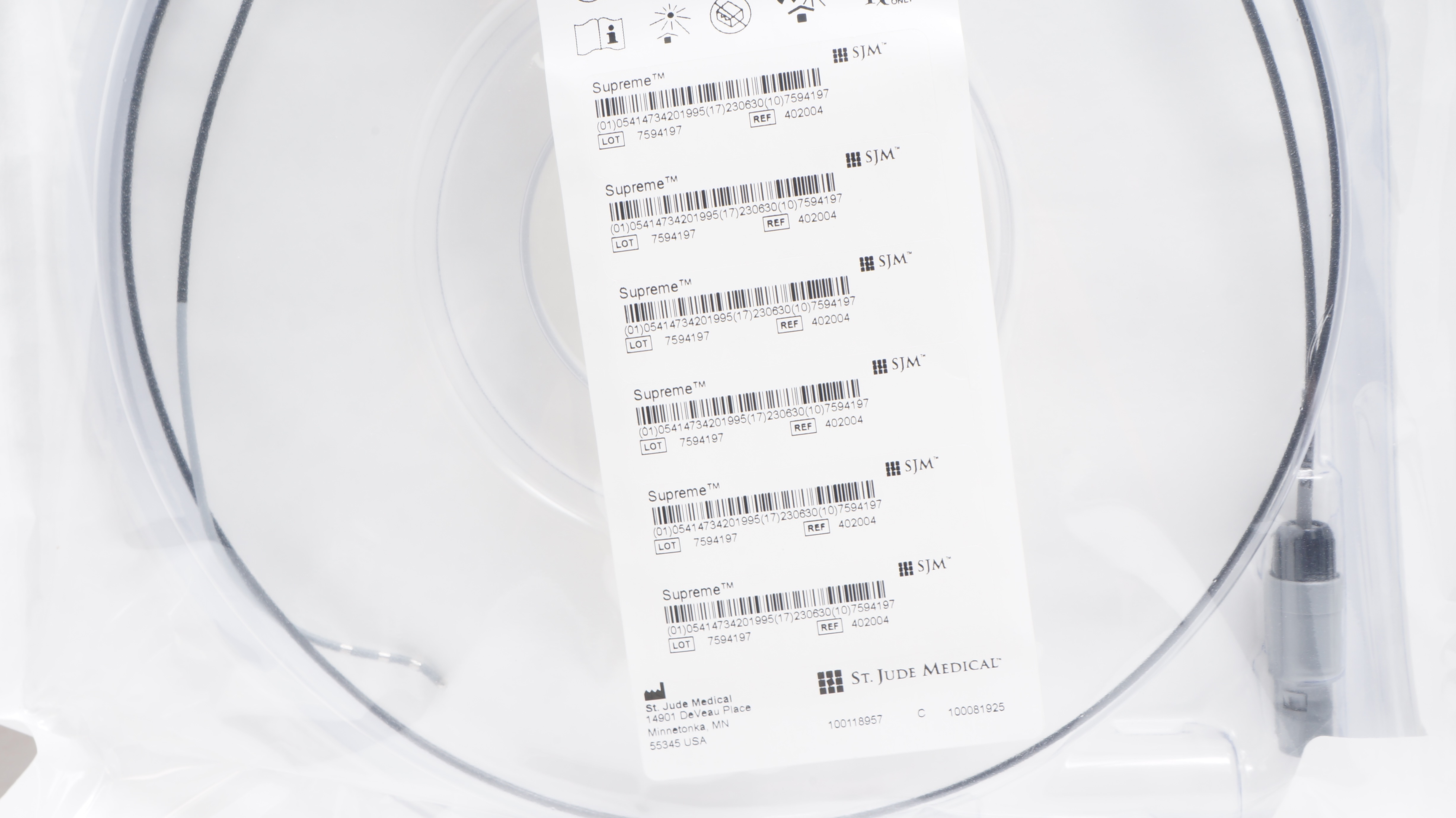 St.Jude Medical 402004 Supreme Electrophysiology Cath. 6F x 120cm