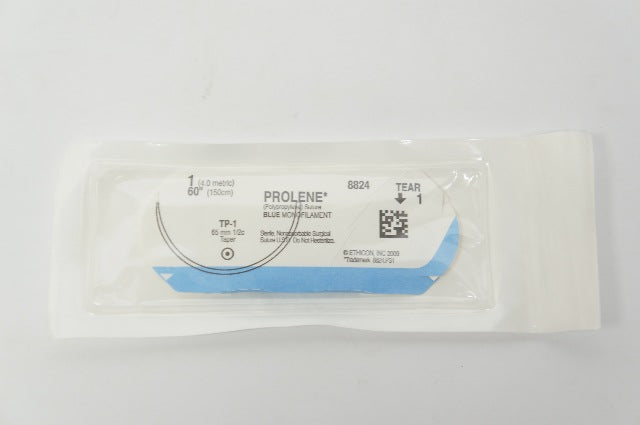 Ethicon 8824 1 PROLENE, TP-1, 65mm 1/2c Taper, 60inch