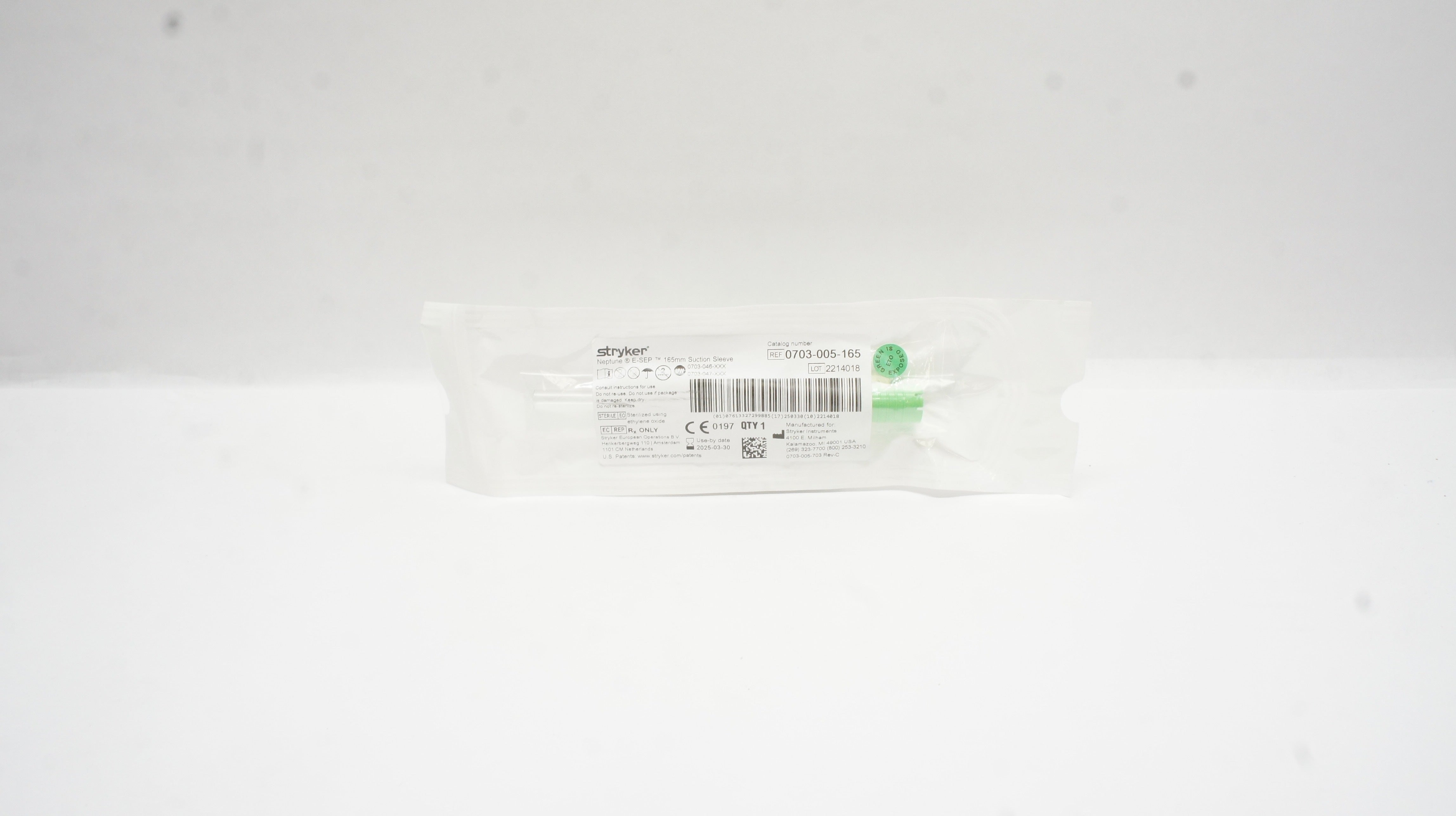 Stryker 0703-005-165 Neptune E-SEP Suction Sleeve 165mm