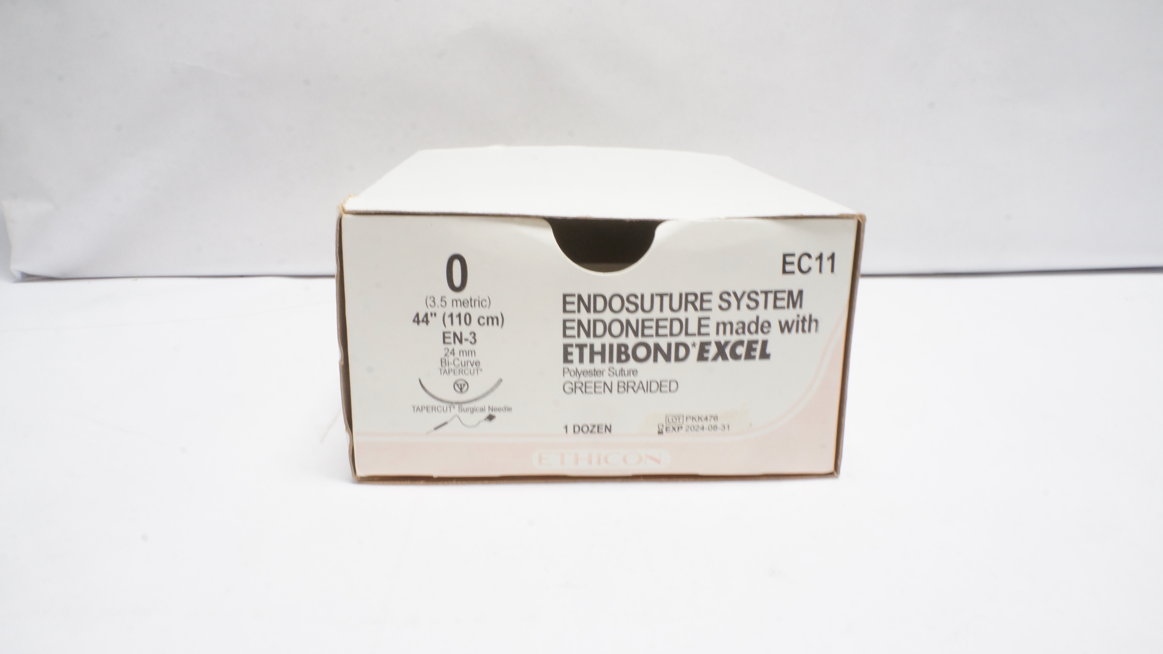 Ethicon EC11 0 ETHIBOND EXCEL 44inch Stre. EN-3, 24mm TAPERCUT Ndle(x)-Box of 12