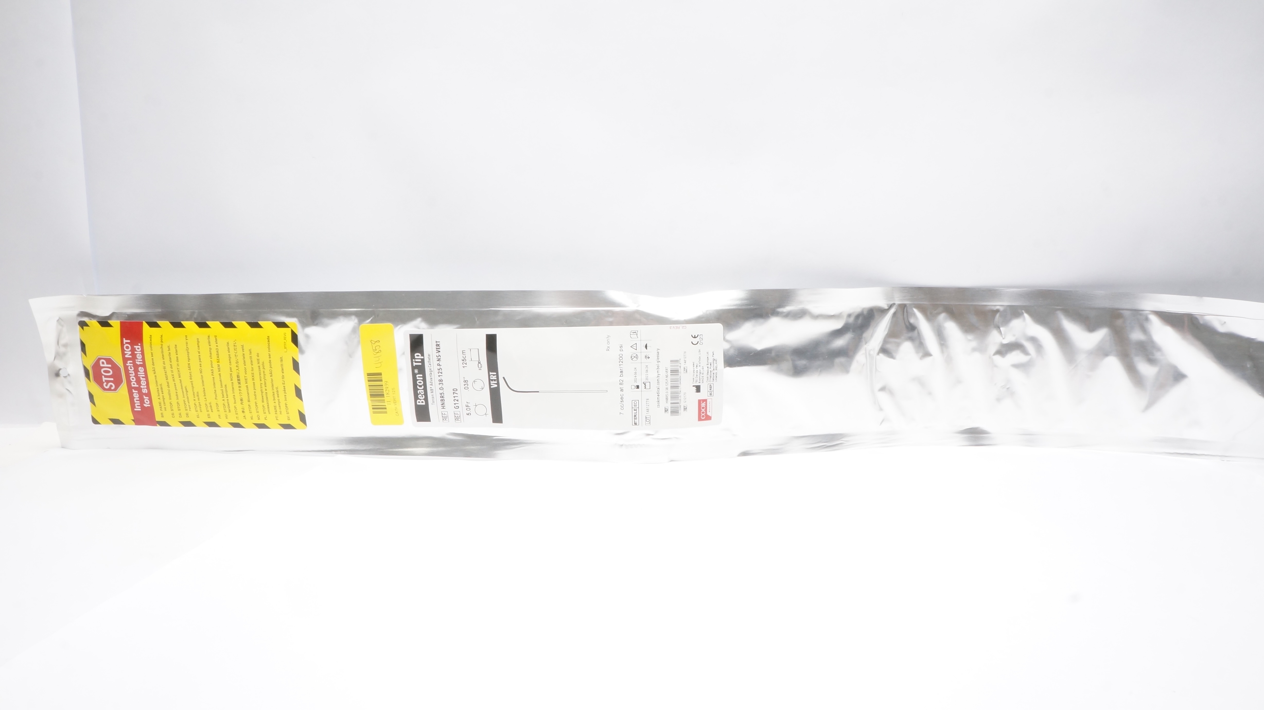 Cook Medical G12170 Beacon Tip Torcon NB Advantage Cath. 5.0Fr .038inch 125cm(x)